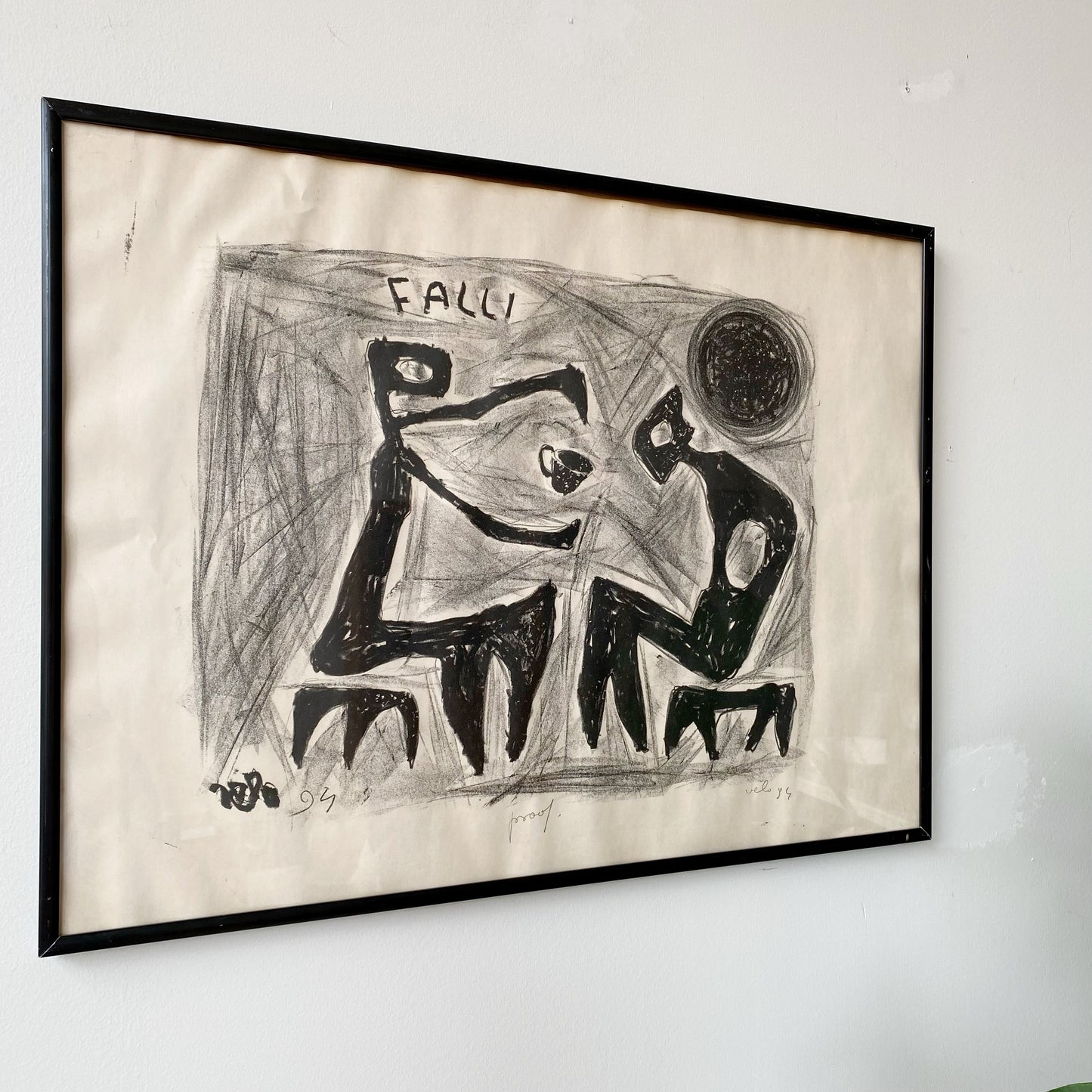 Vintage Framed Artwork By Maks Velo (18.5 x 24.5")