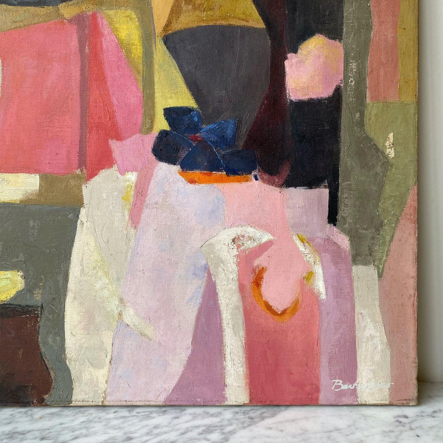 Vintage Original Abstract Painting, Circa 1955 (20" x 26")