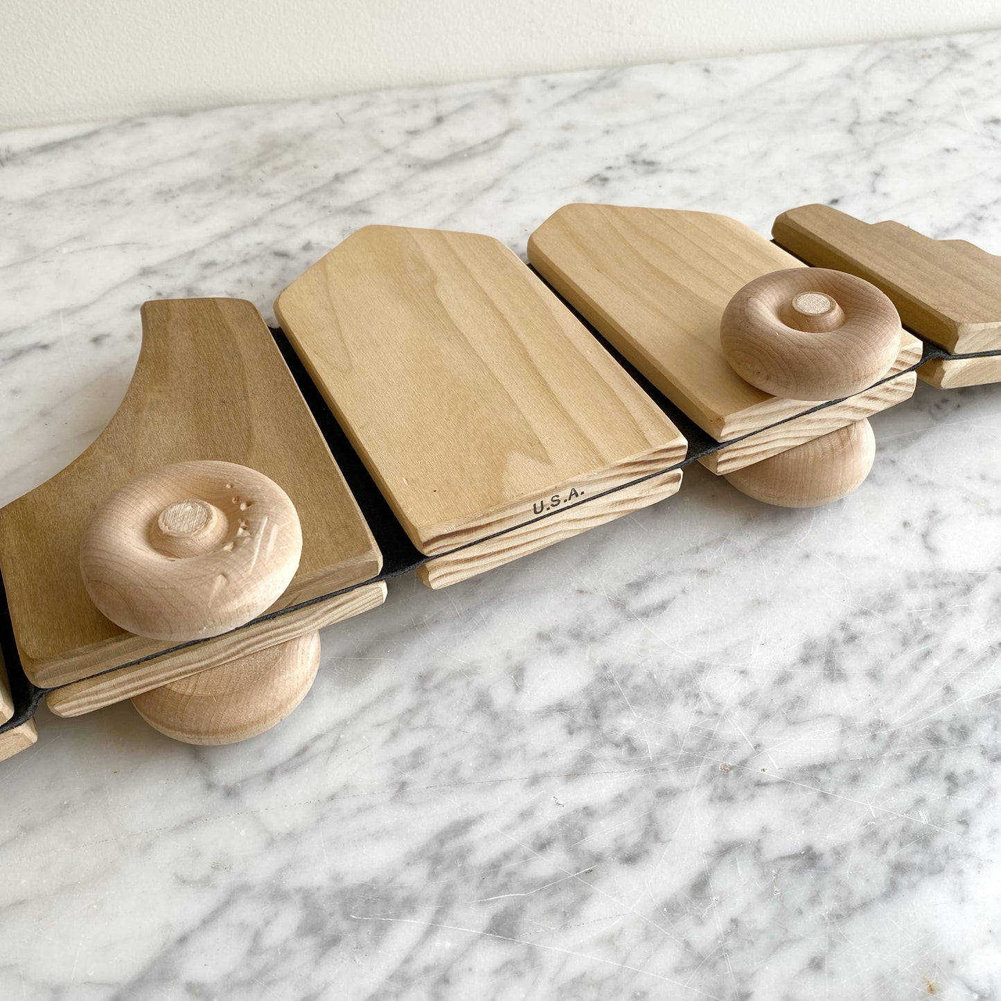 Found Wooden Toy Dinosaur With Wheels