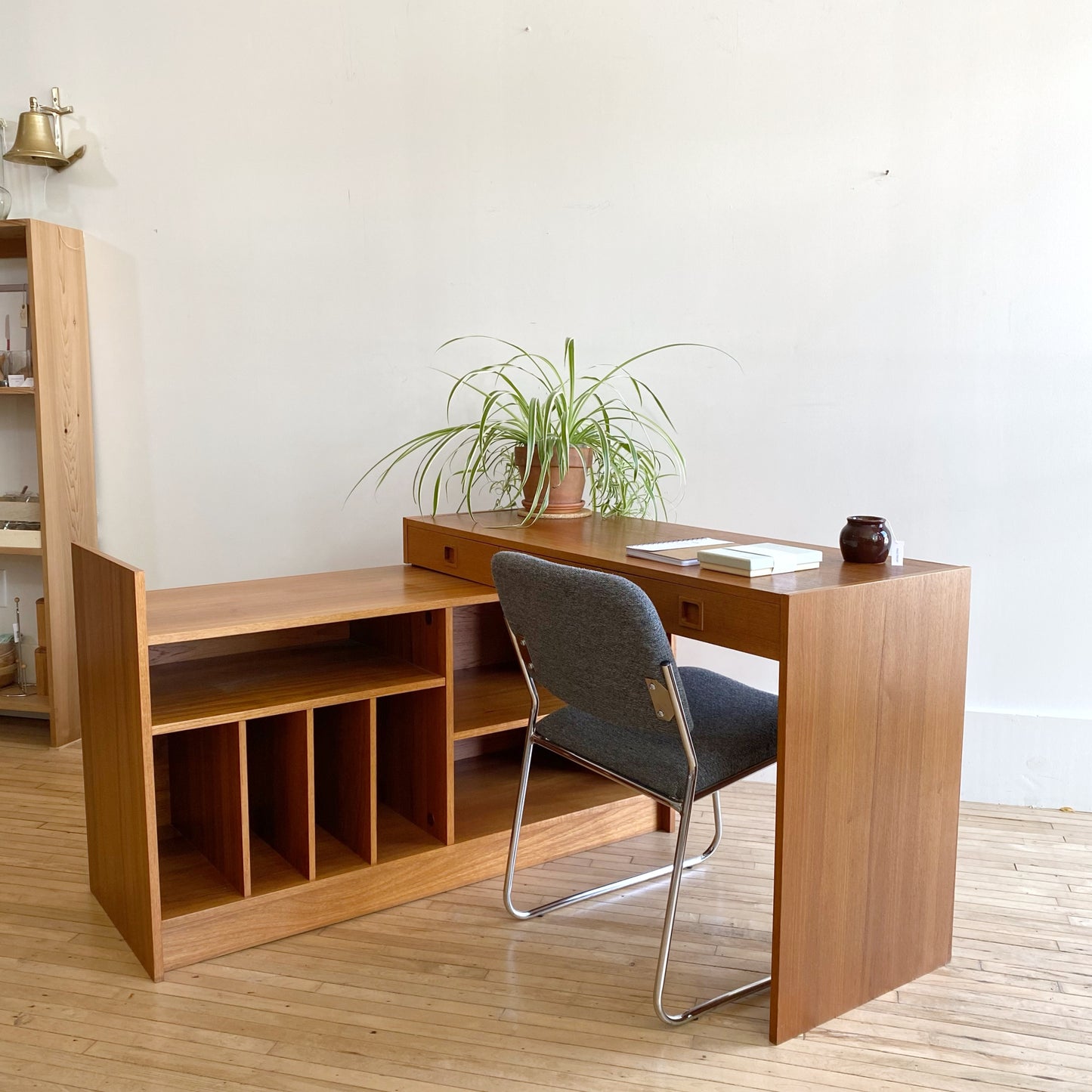 Vintage Expandable Teak Media Credenza