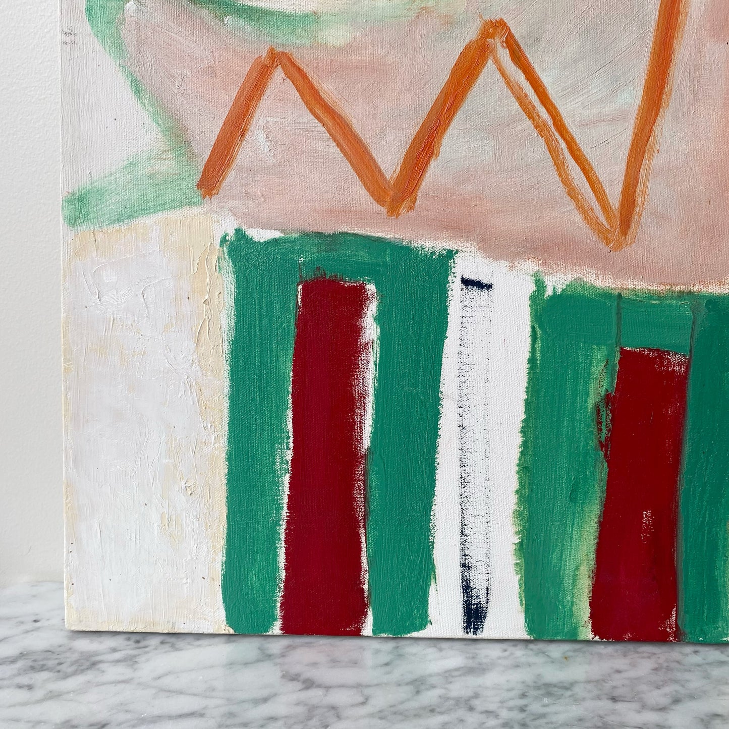 Vintage Original Abstract Painting (24" x 21")