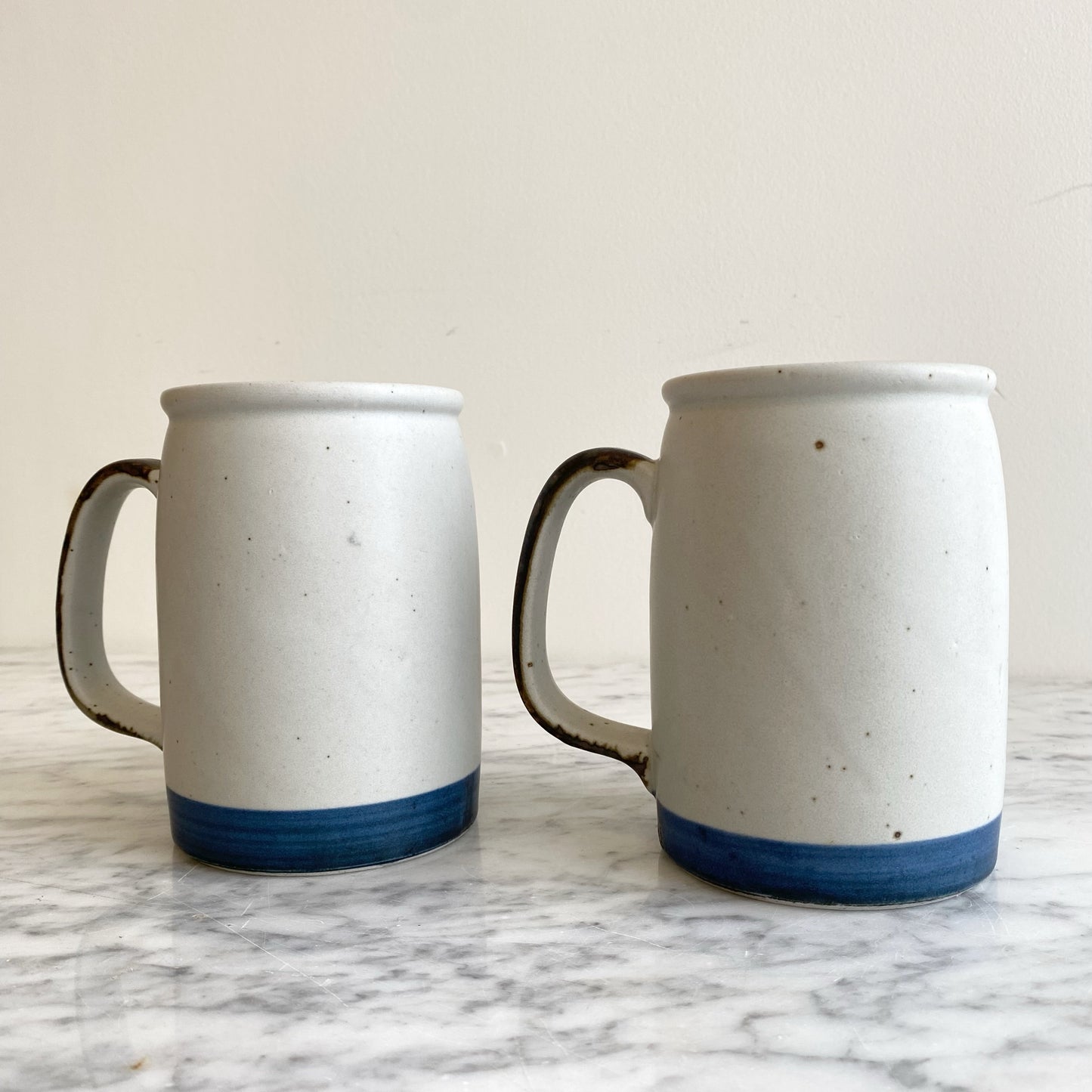 Pair of Matching Ceramic Sailboat Mugs