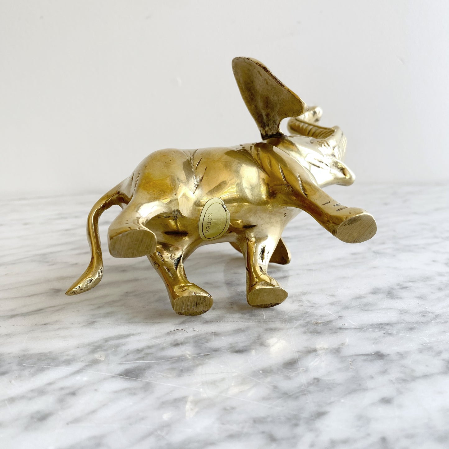 Vintage Brass Elephant, 6"