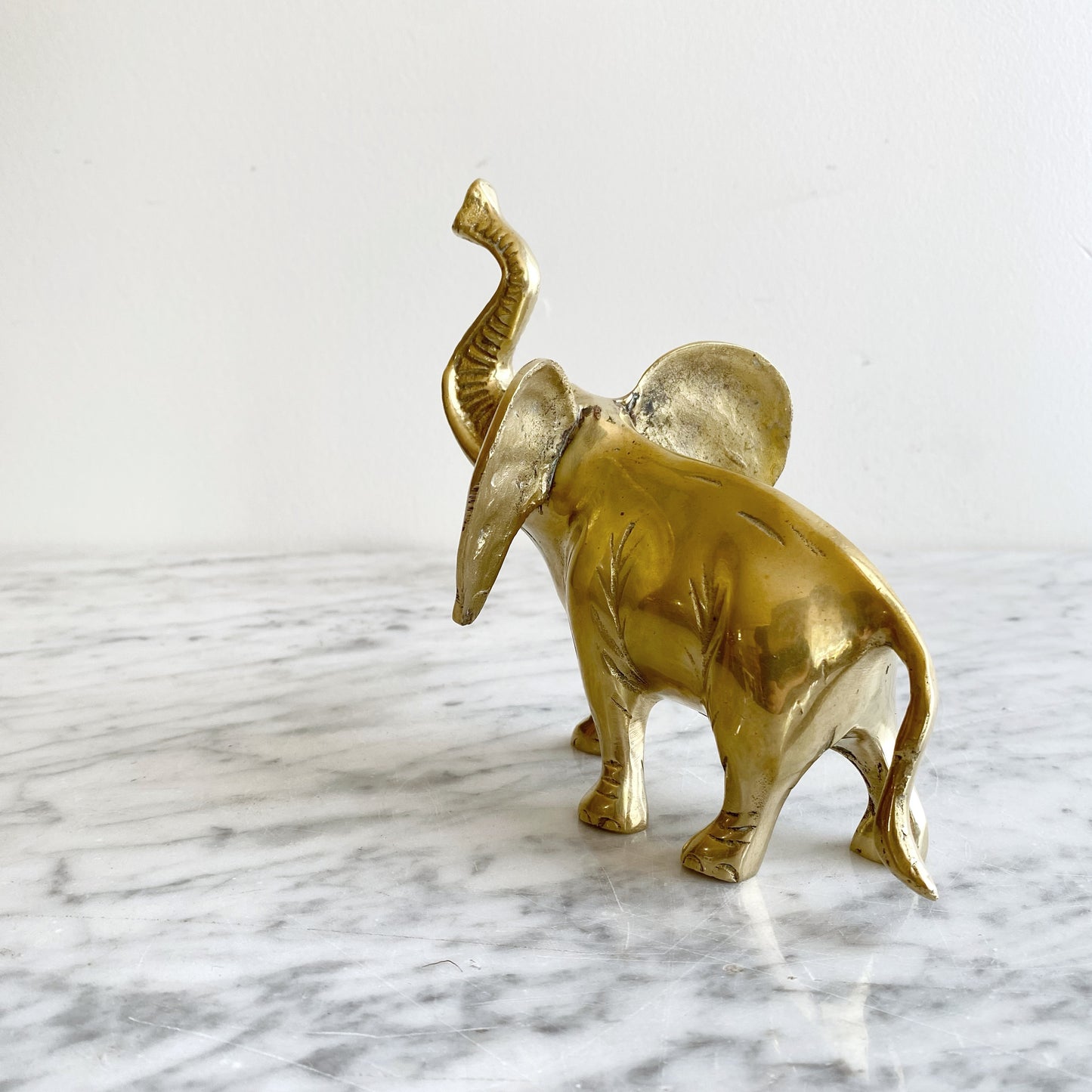 Vintage Brass Elephant, 6"