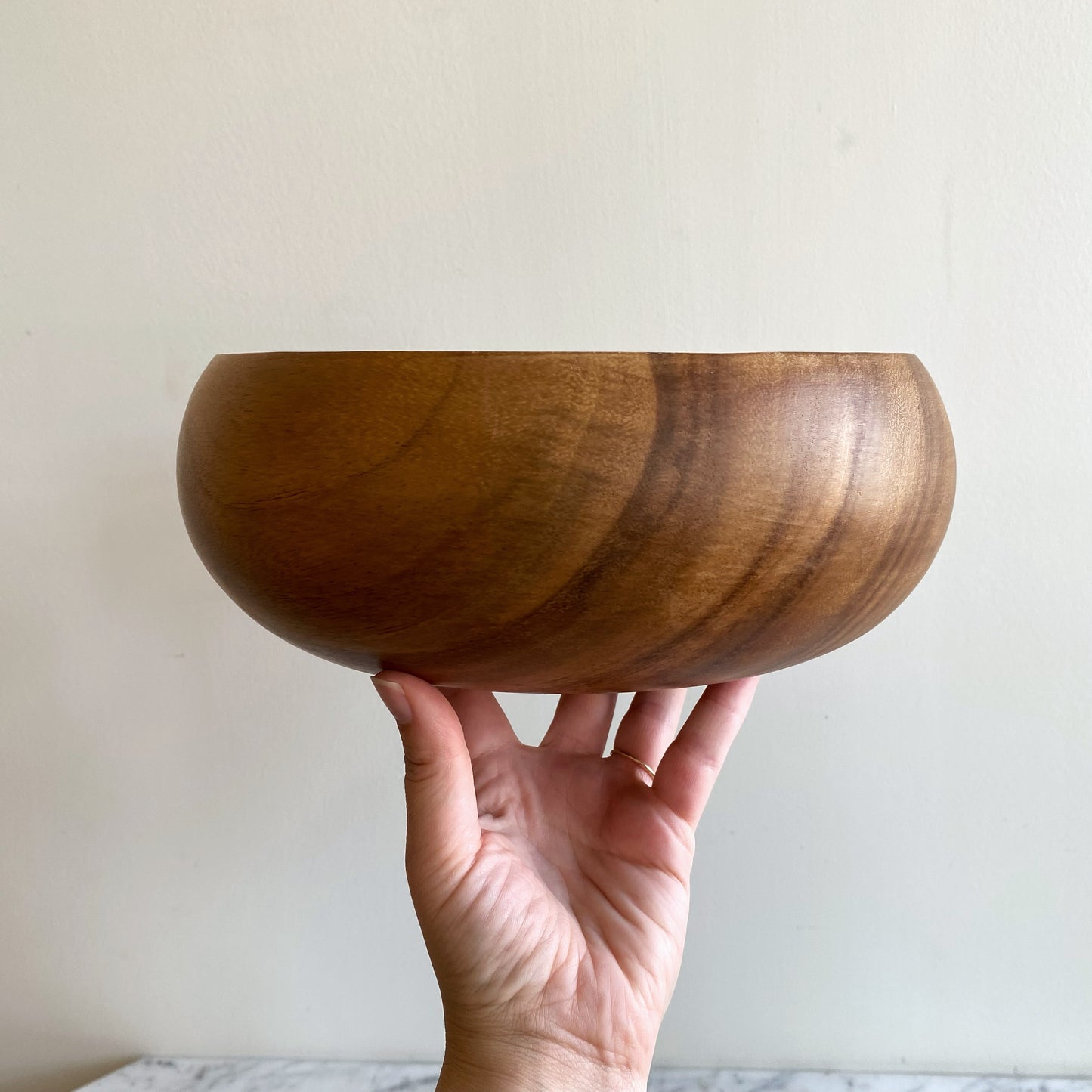 Vintage Turned Wood Serving Set (6-pc)
