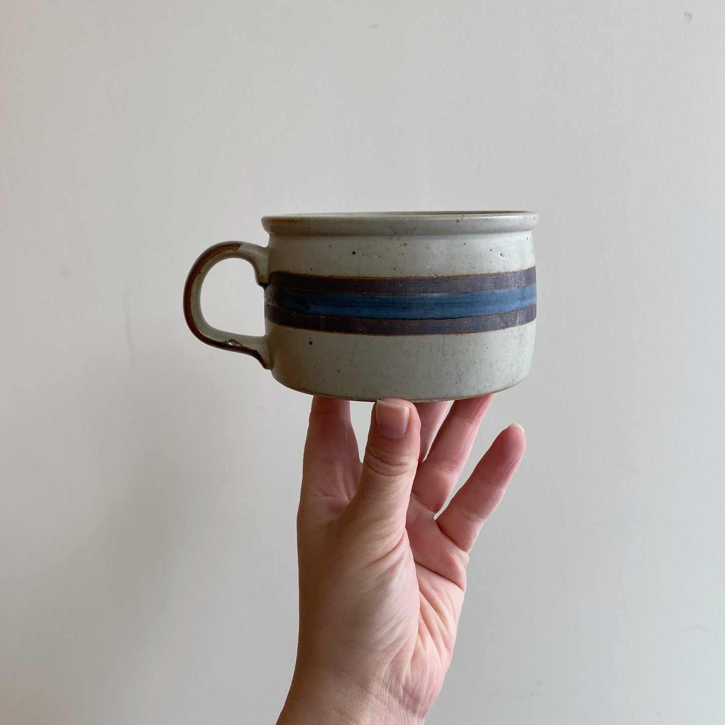 Pair of Vintage Pottery Soup Mugs