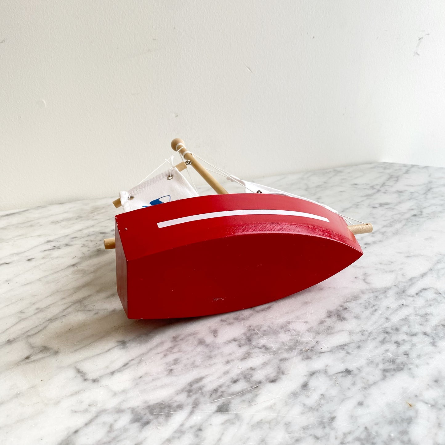 Found Wooden Toy Sailboat