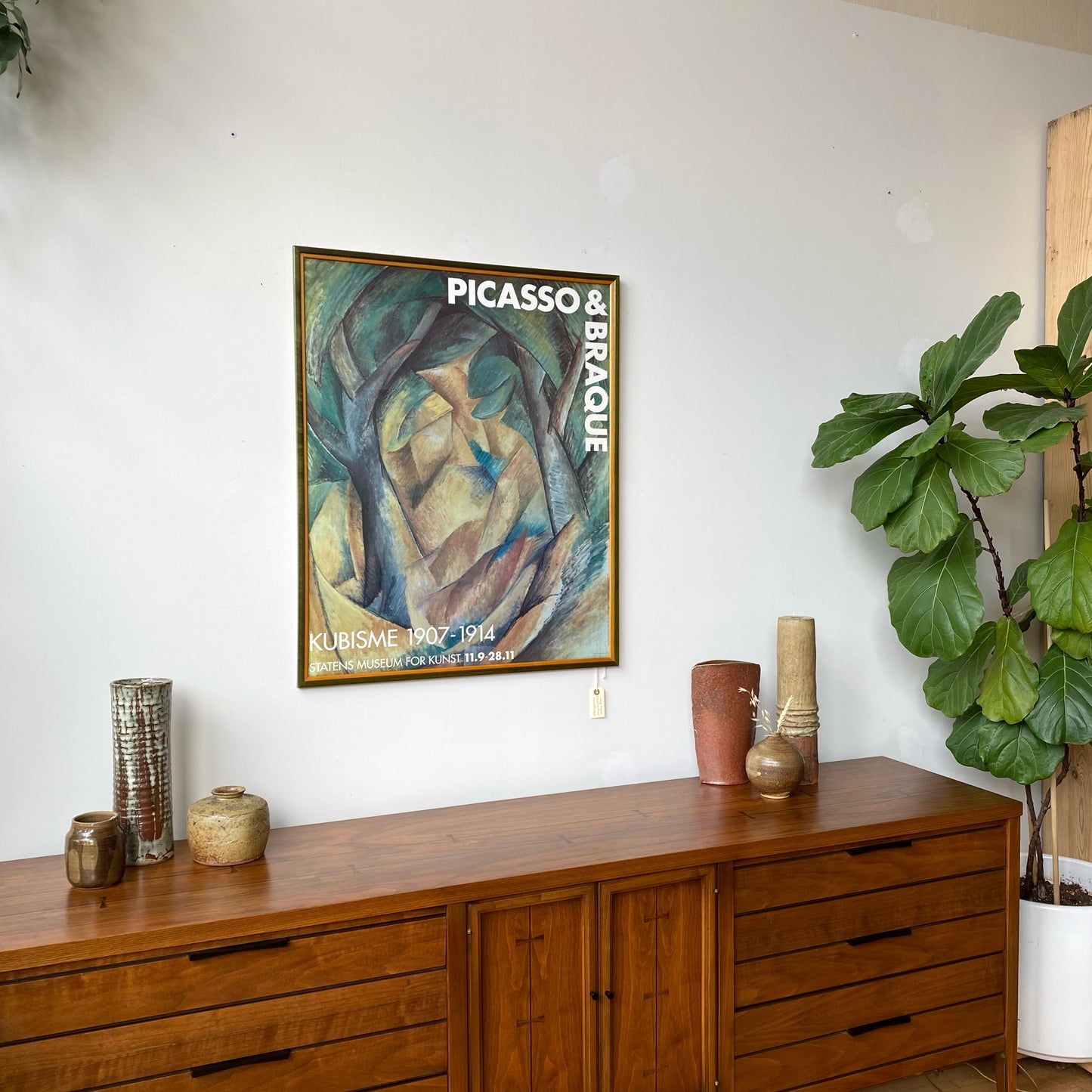 Vintage Framed Picasso & Braque Exhibition Poster Print