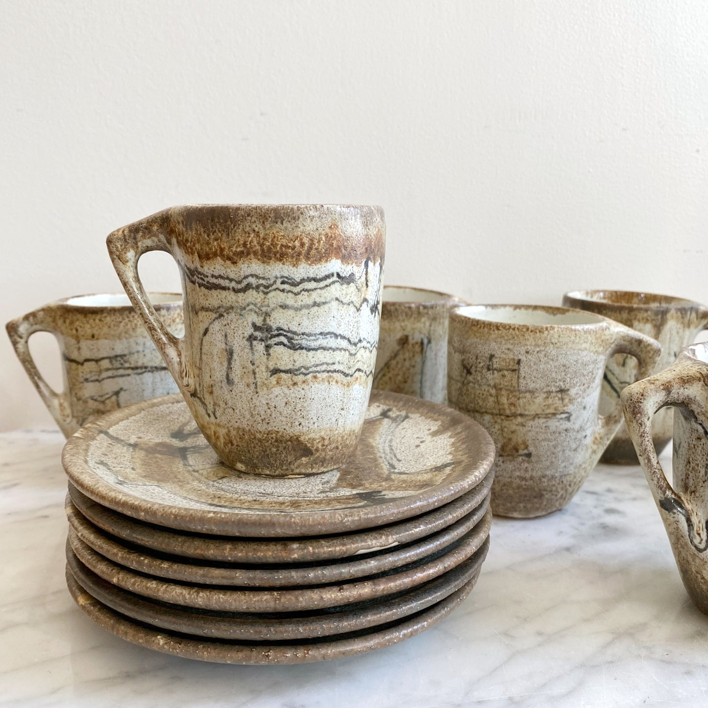 Vintage Ceramic Coffee Set (15-pc)