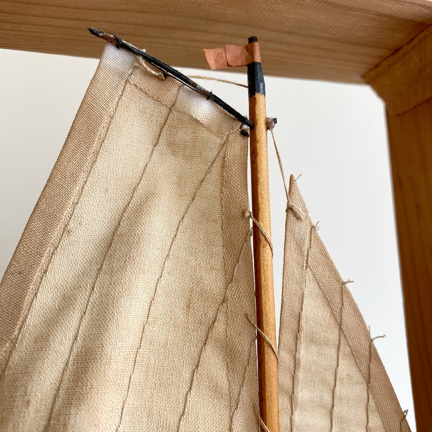 Vintage Sailboat In Shadow Box
