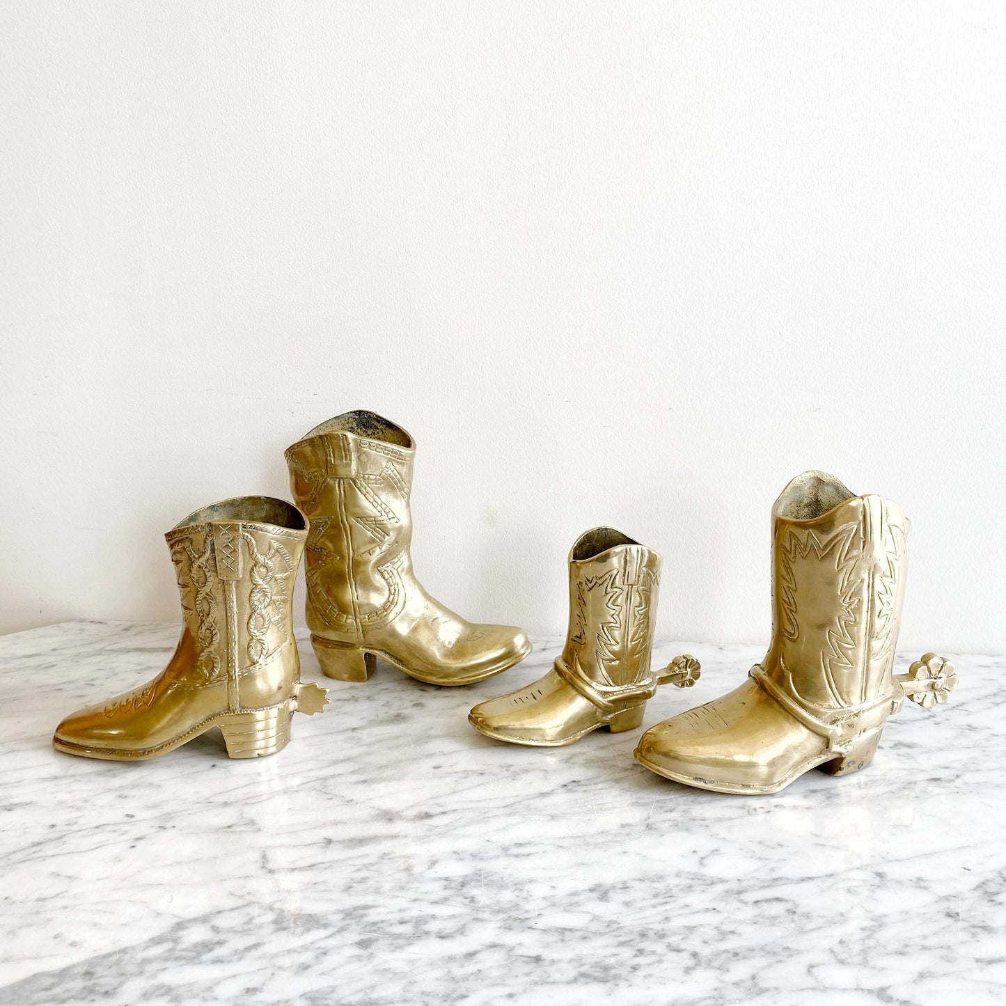 Vintage Brass Cowboy / Cowgirl Boot, 5"