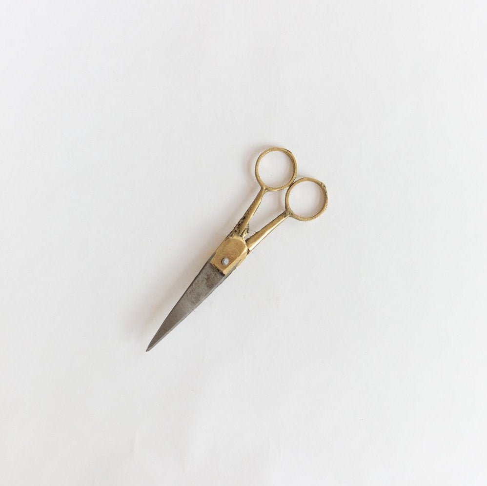 Small Brass Handle Scissors