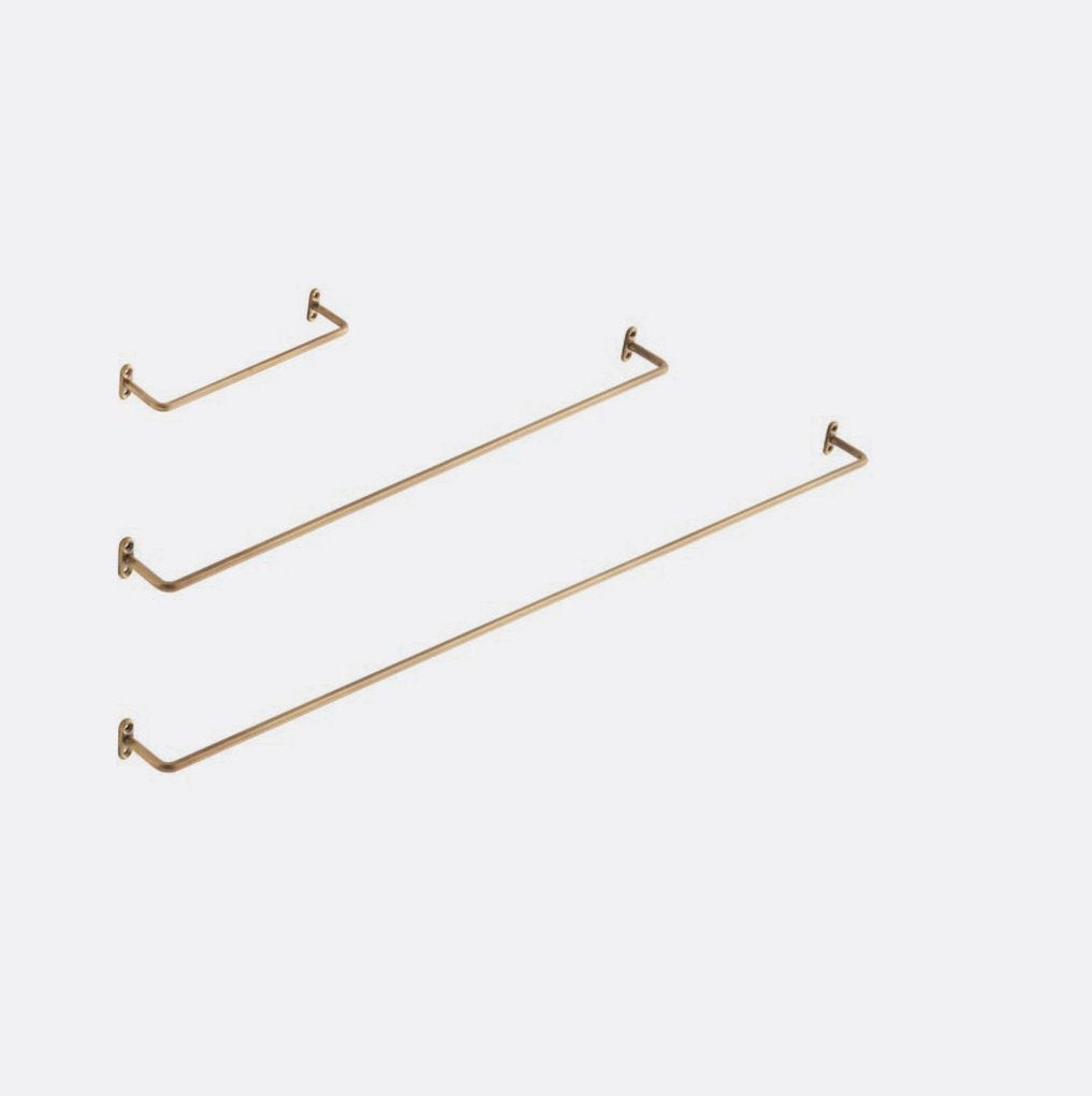 Minimal Brass Towel Bar