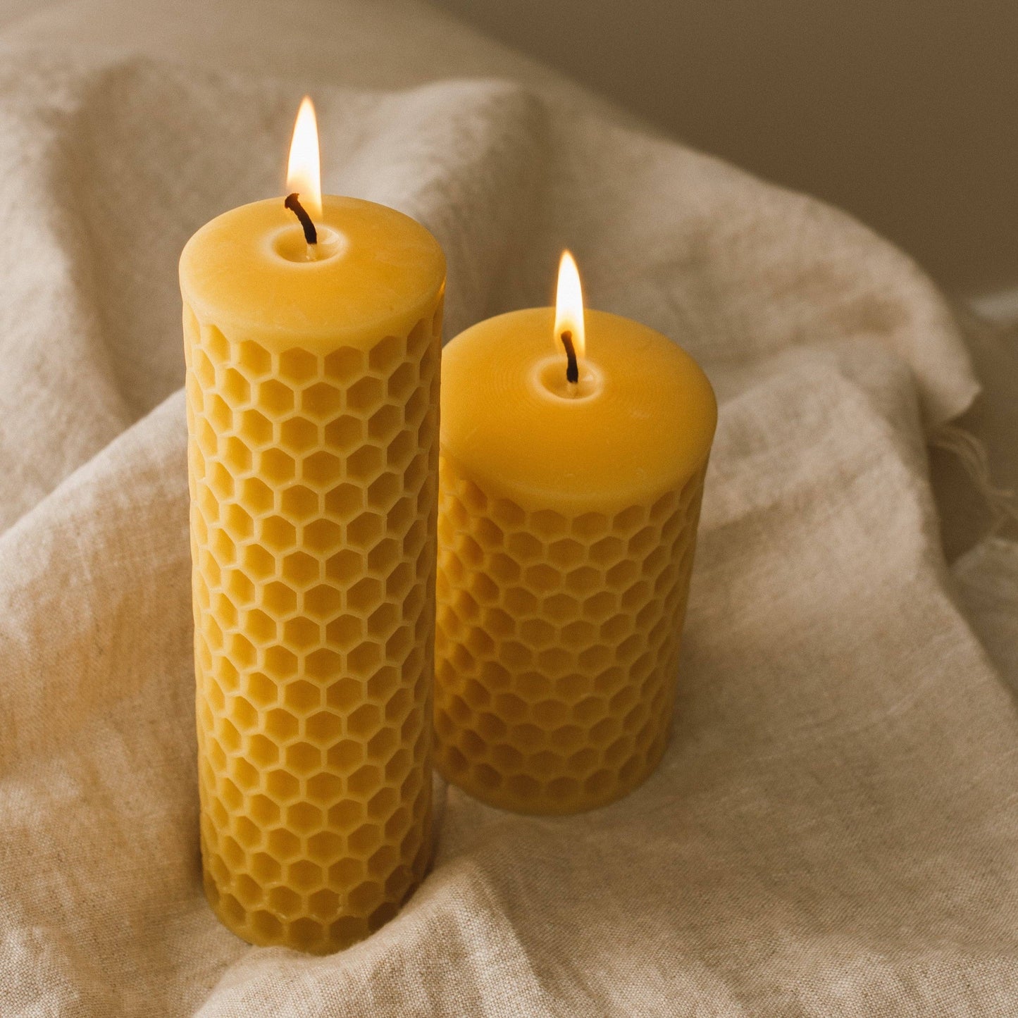 Honeycomb Beeswax Pillar Candle, Choose