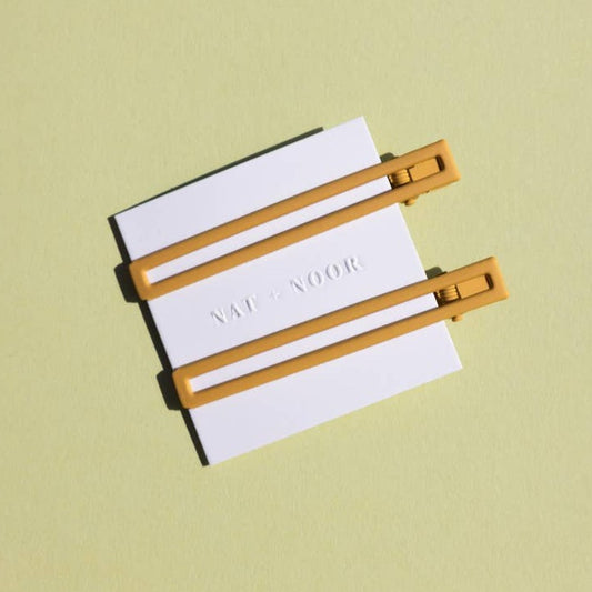 LEIA Hair Clips, Mustard