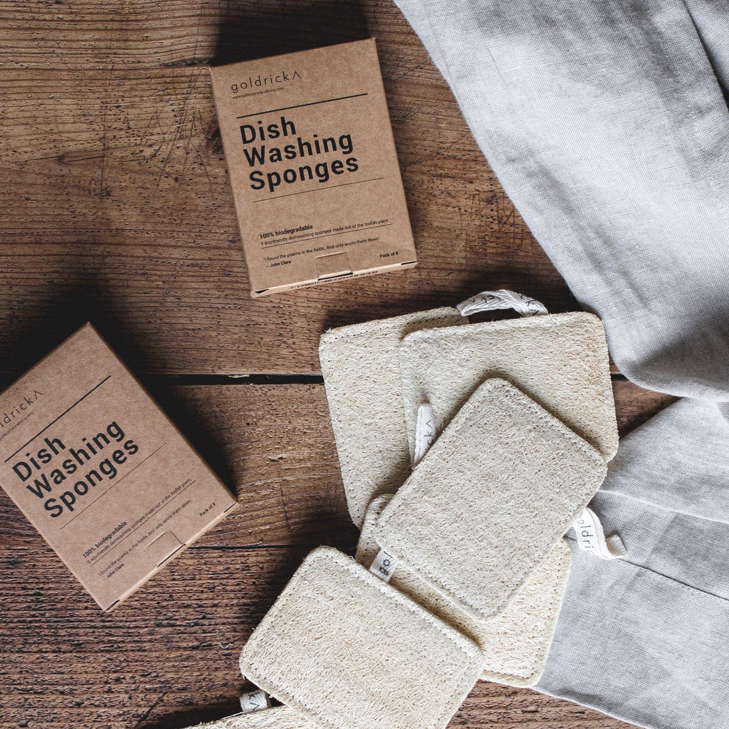 Loofah Dishwashing Sponges (Box of 5)