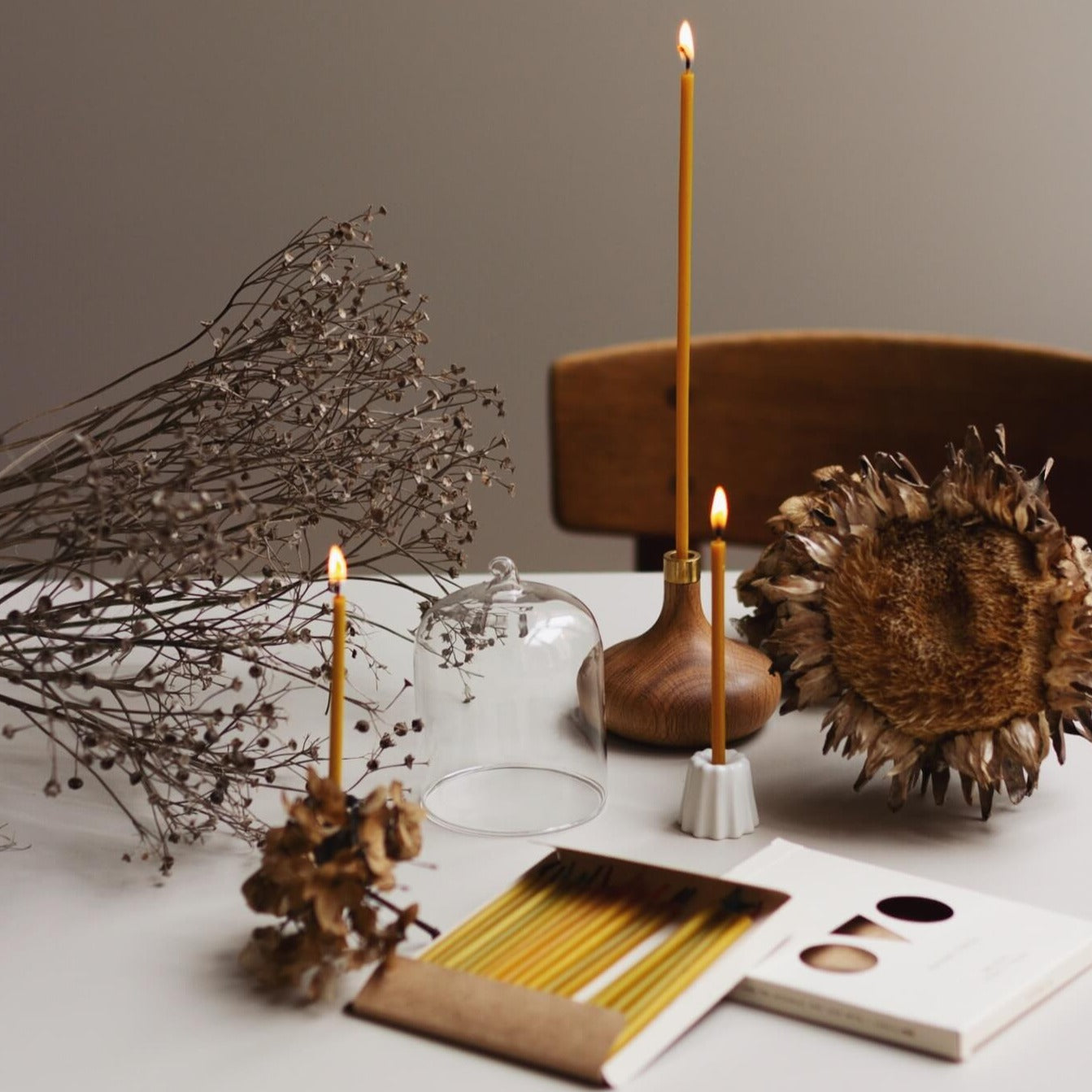 OVO Oak Candle Holder