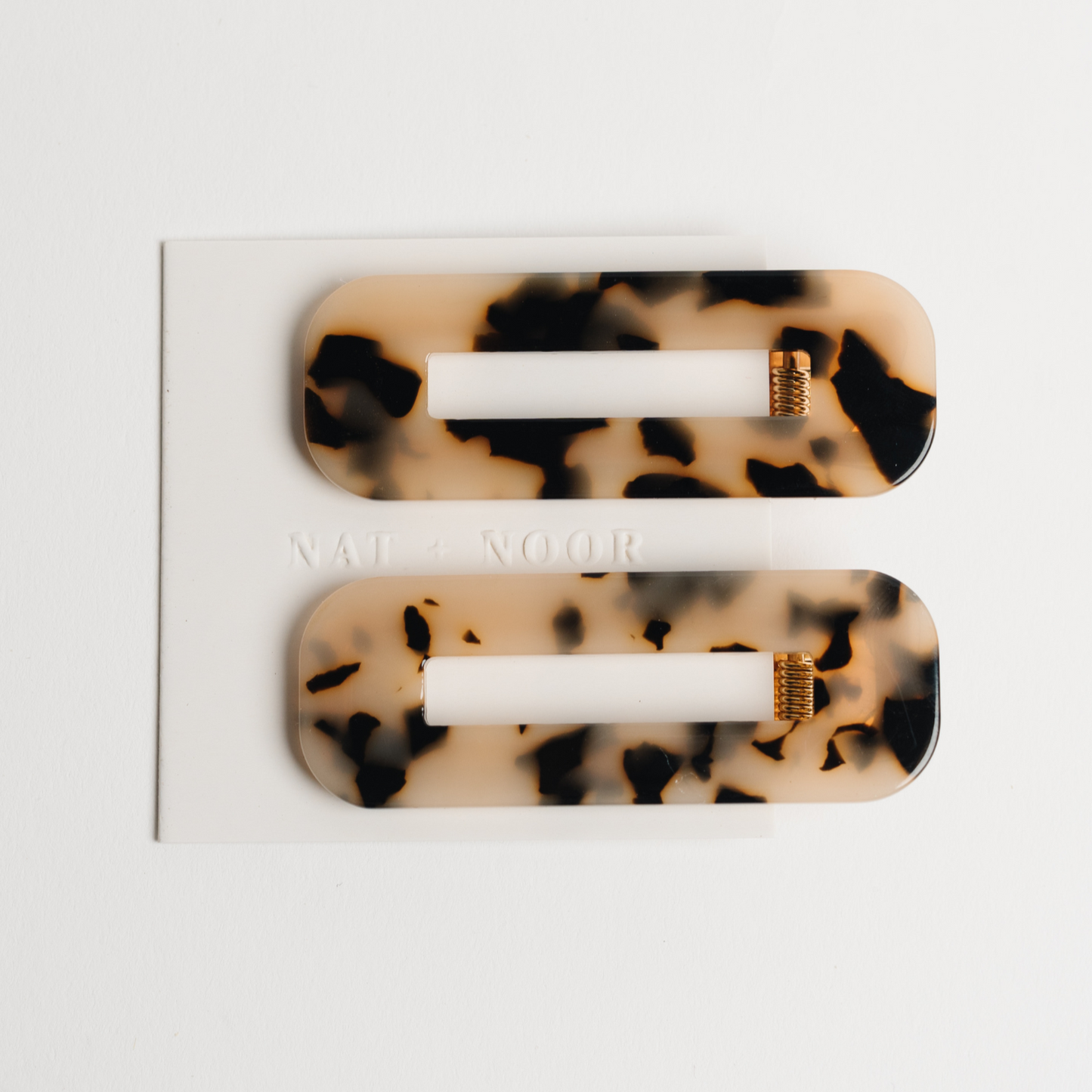 Tortoise Duo Hair Clips, IVORY