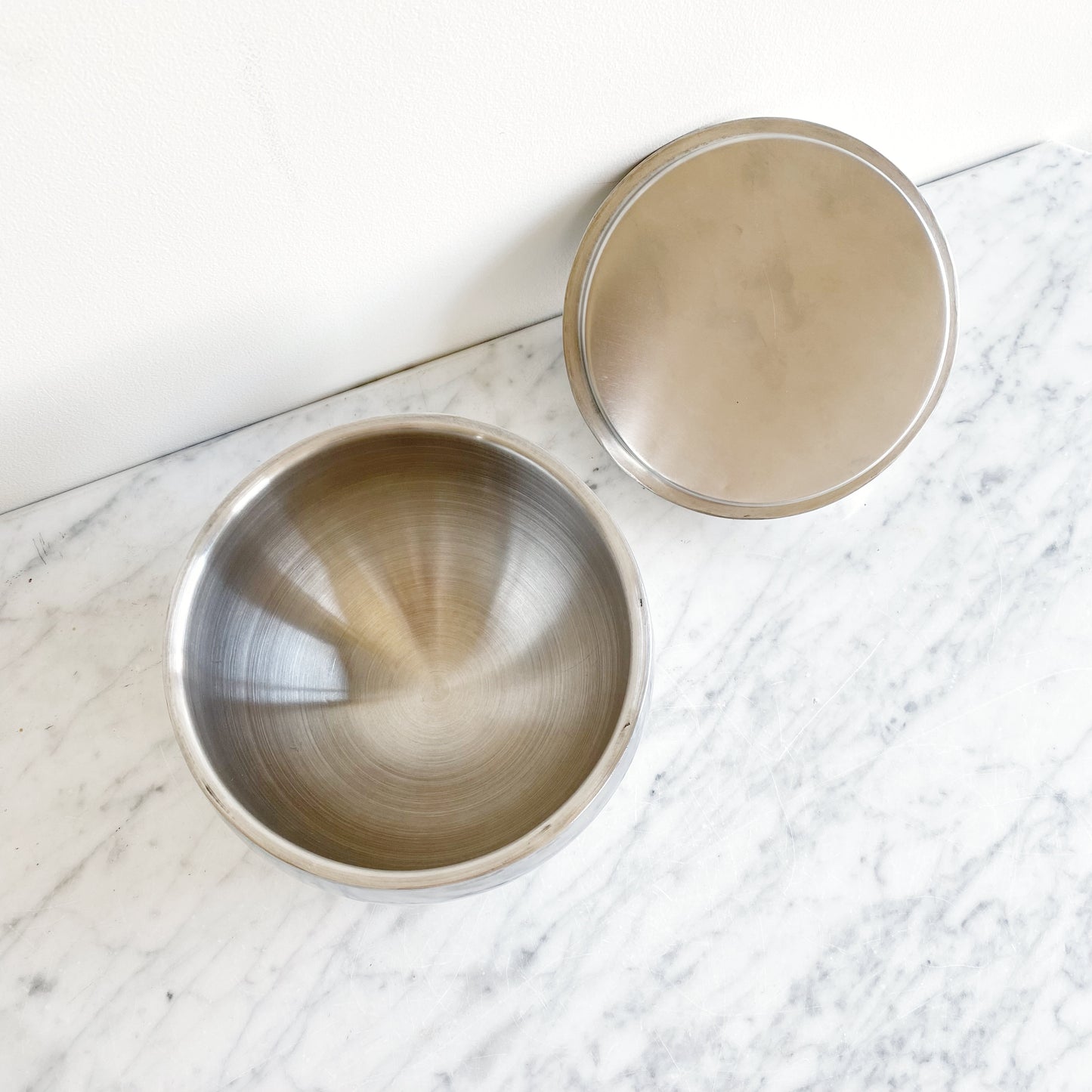 Found Polished Silver Spherical Ice Bucket