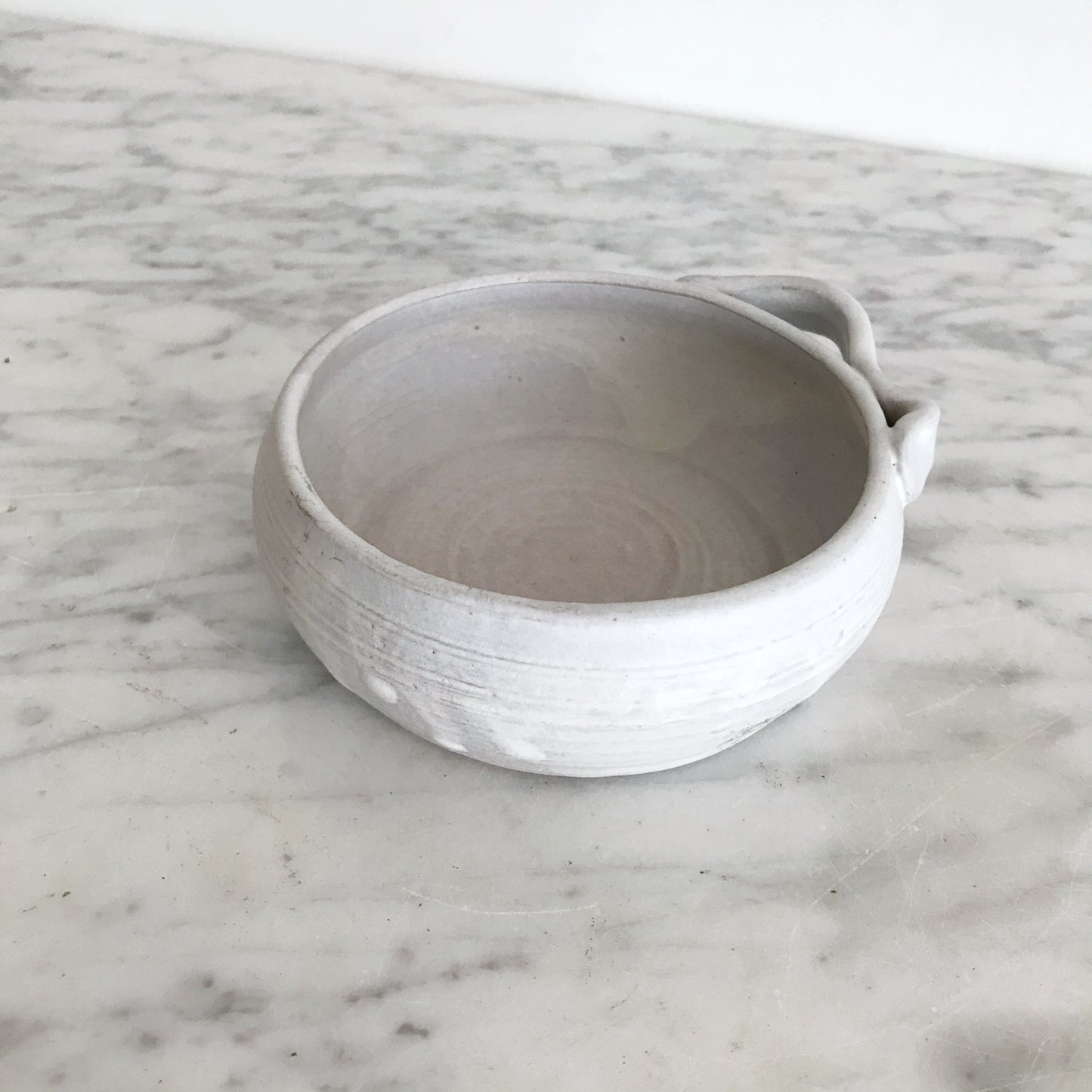 Handcrafted Soft Gray Pottery Dish