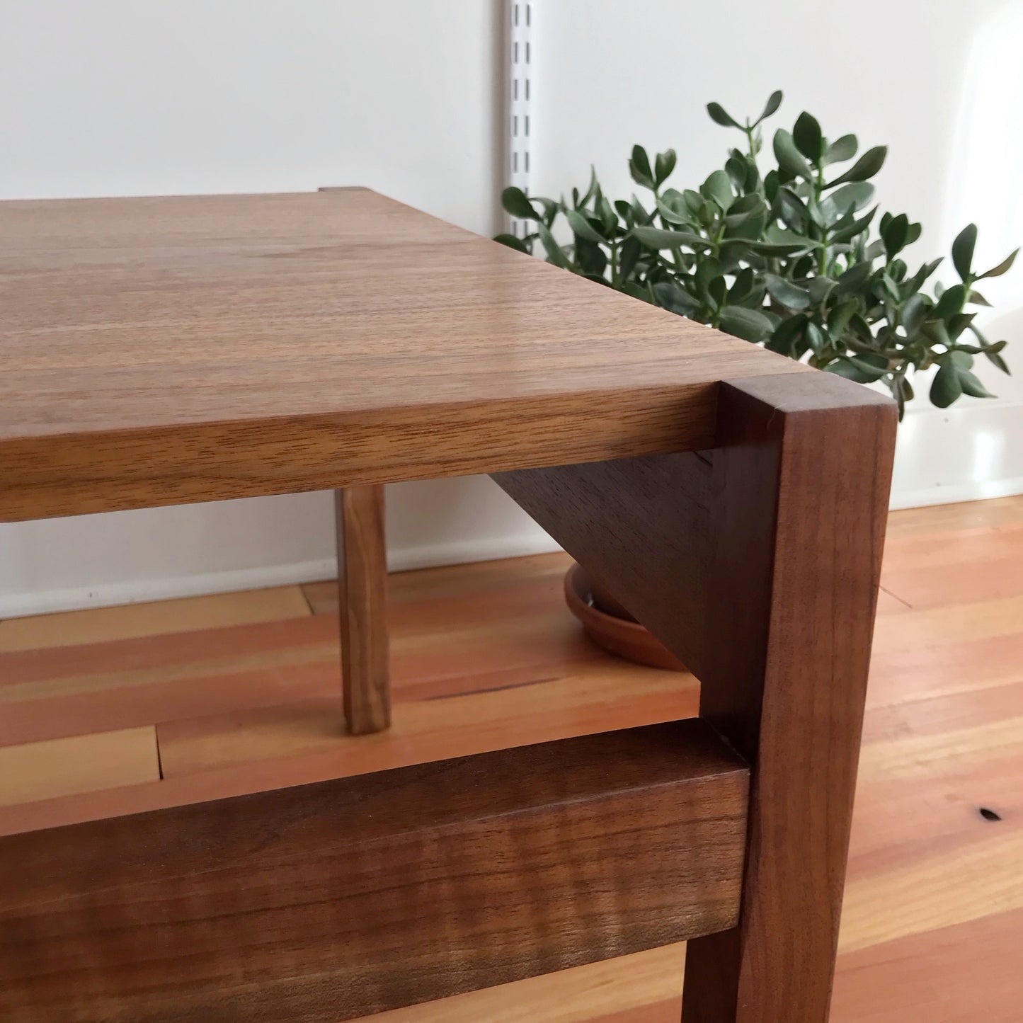 Vintage Square Walnut End Table, 24 x 24