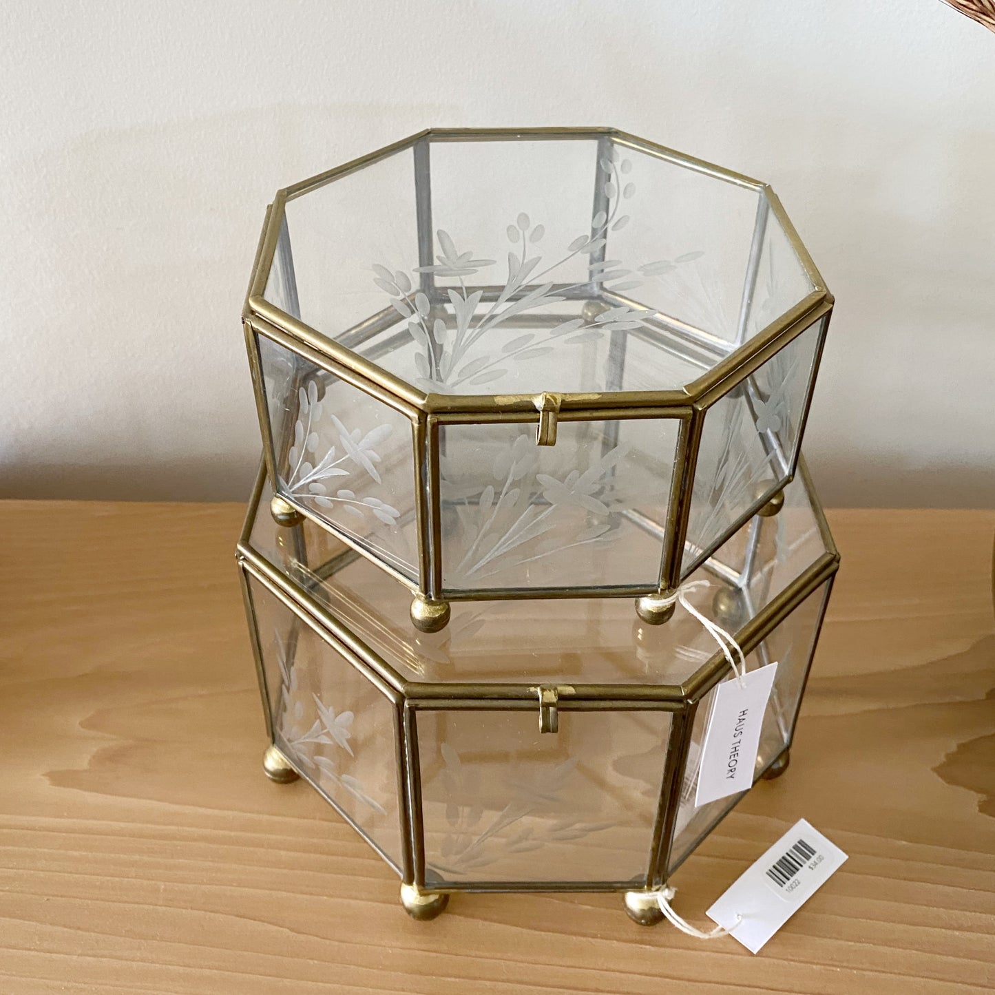Vintage Etched Glass Shadow Box, Choose