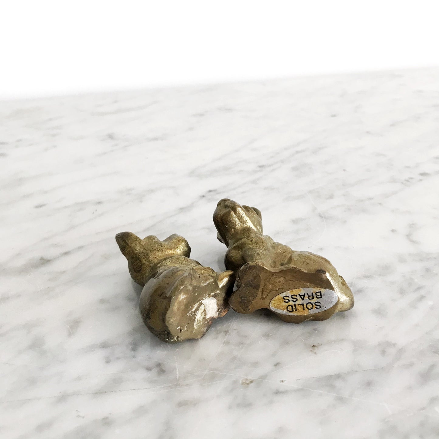 Pair of Vintage Brass Scotty Dogs