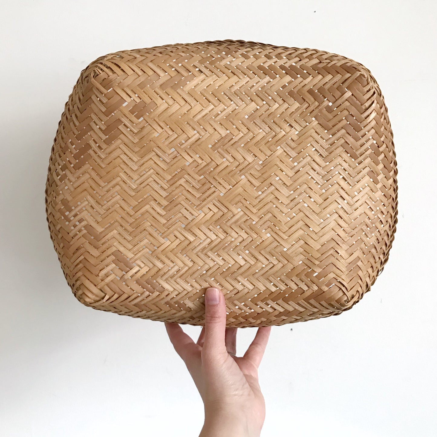 Wicker Basket with Squared Bottom