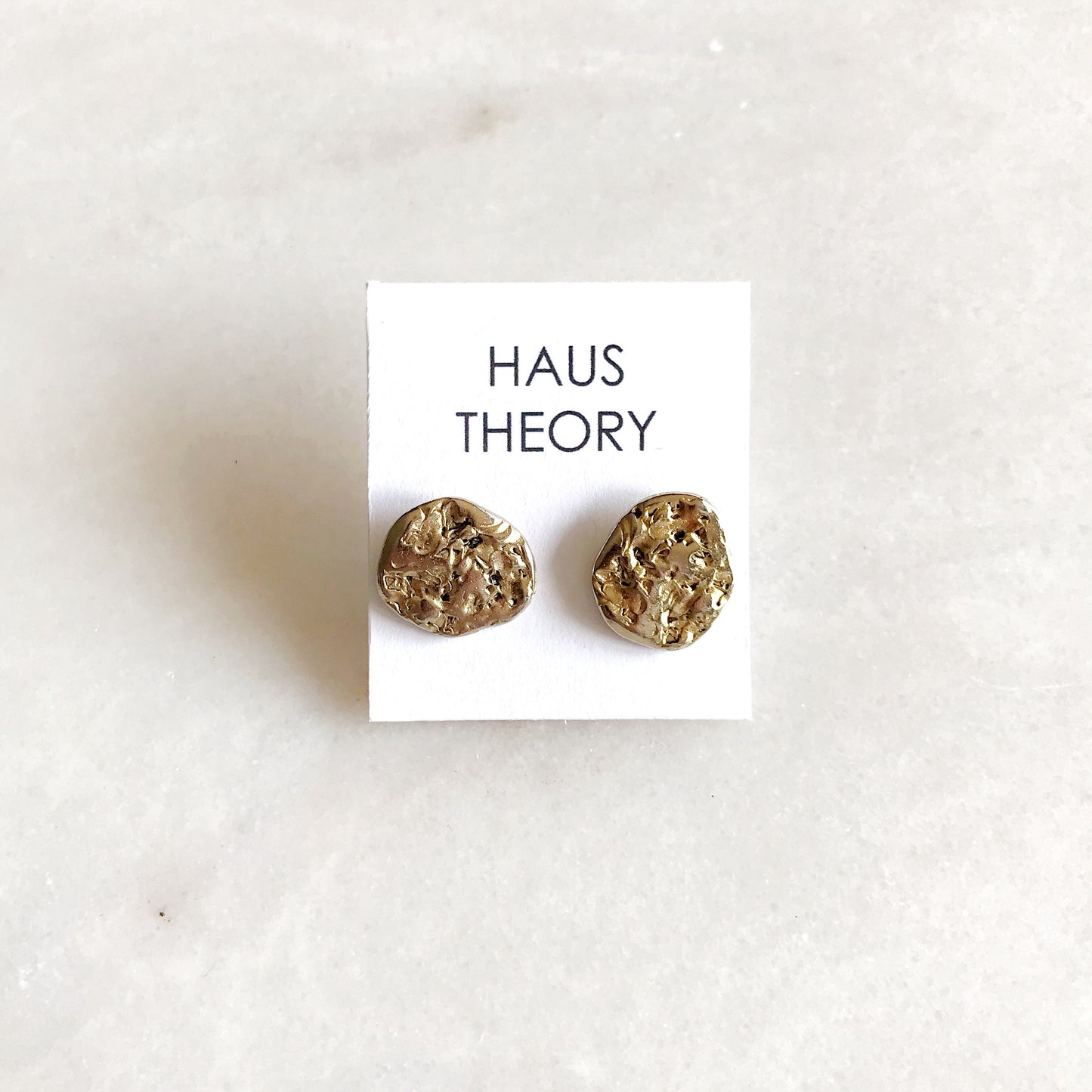 Sculptural Textured Gold Earrings