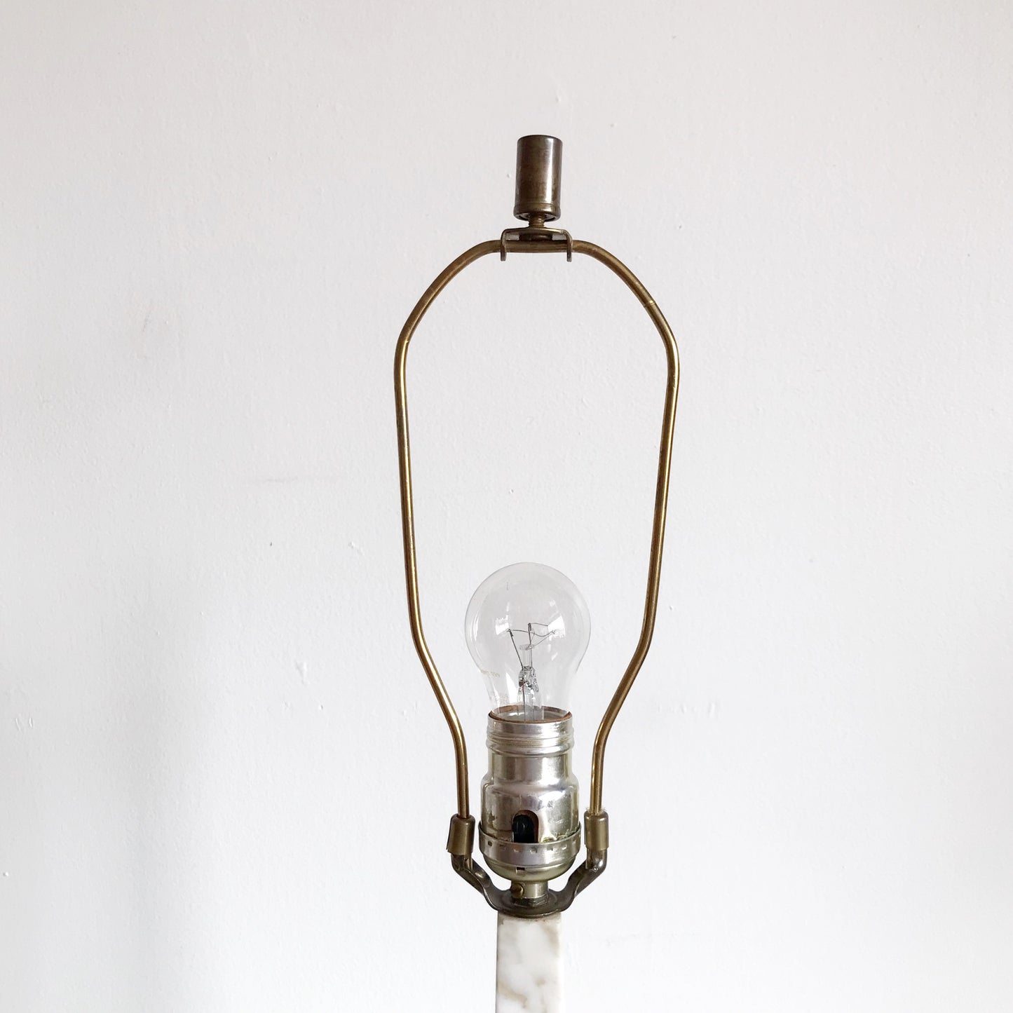 Mid-Century Solid Marble Obelisk Lamp