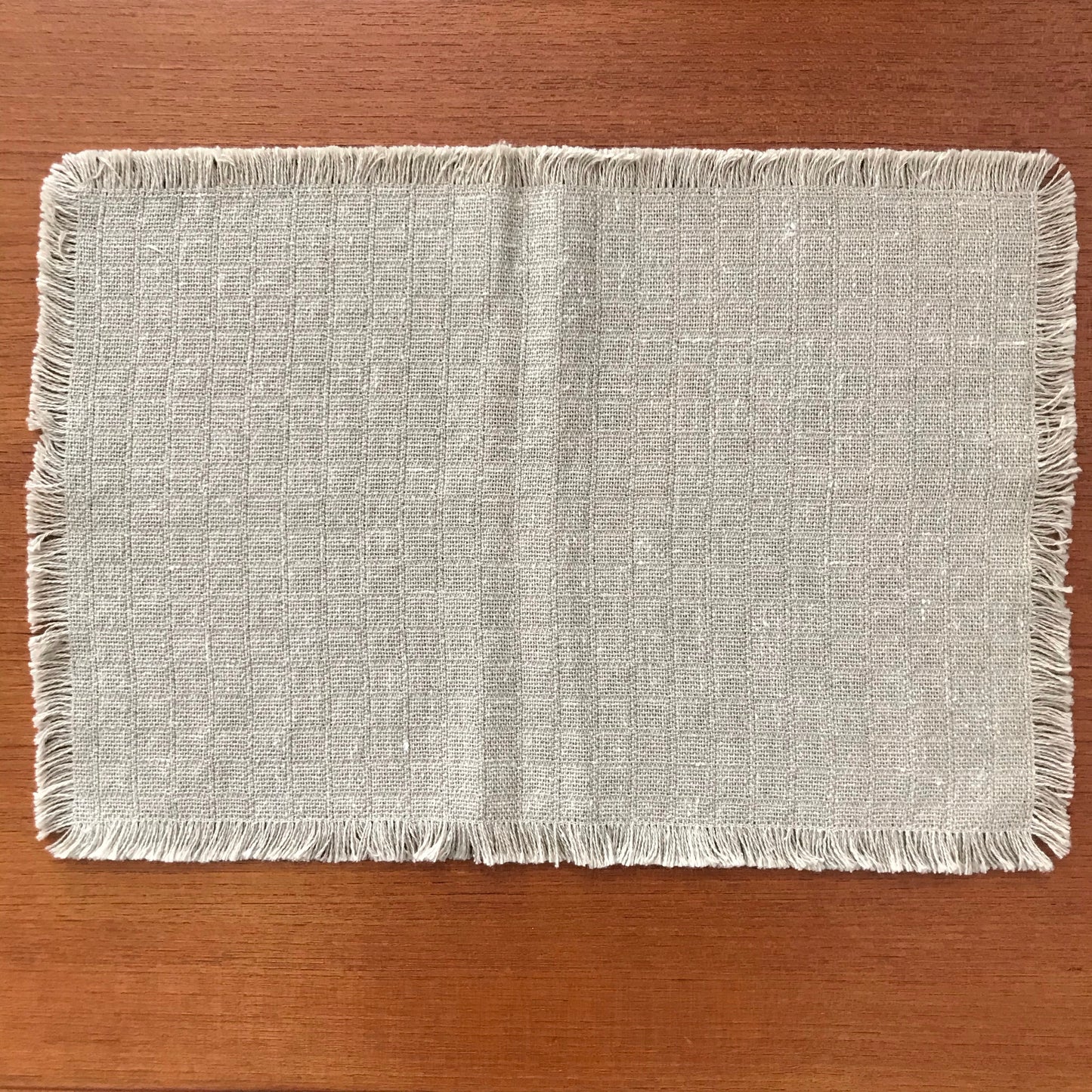 Set of 4 Natural Woven Placemats, Mushroom
