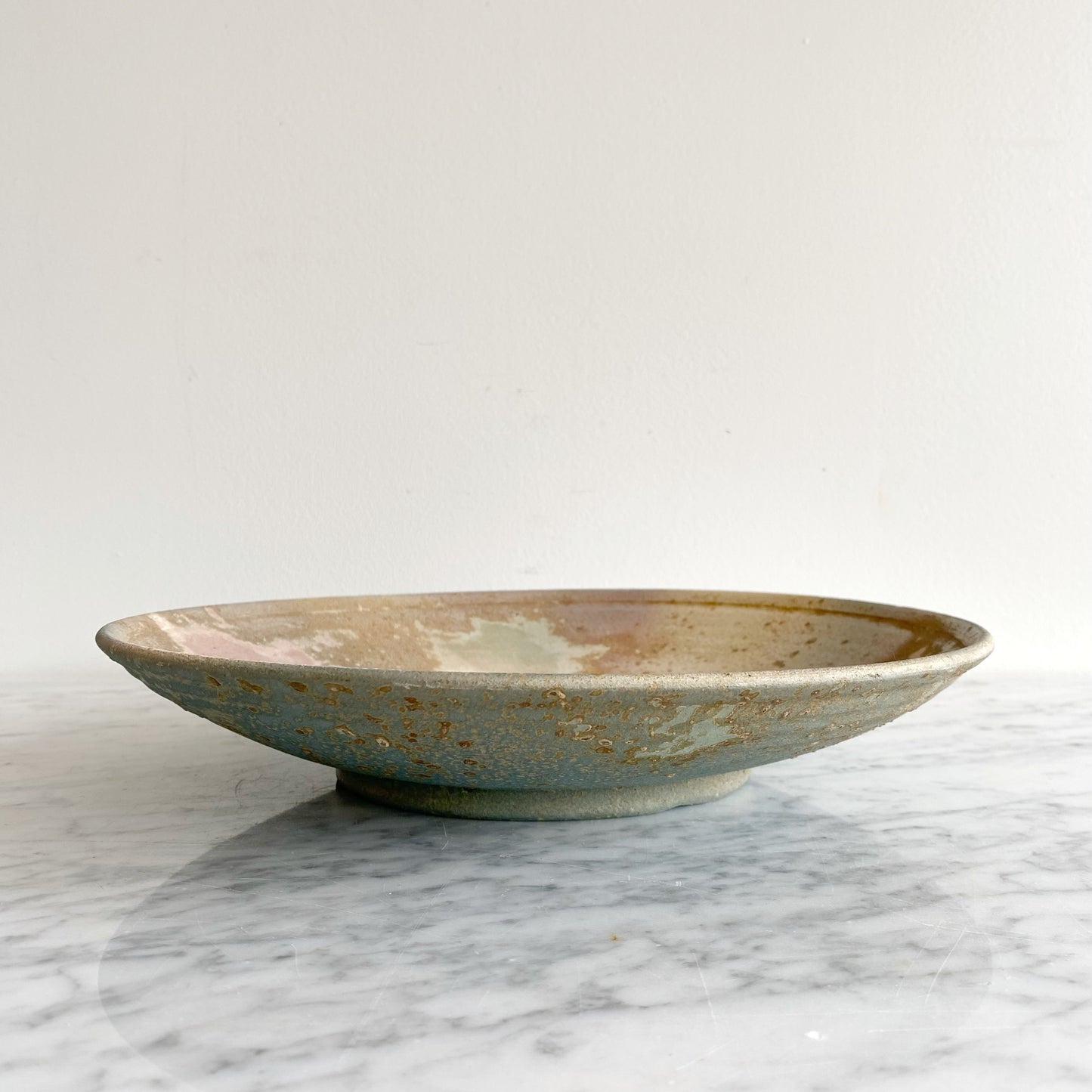XL Found Vintage “Cosmic” Pottery Platter, 12”