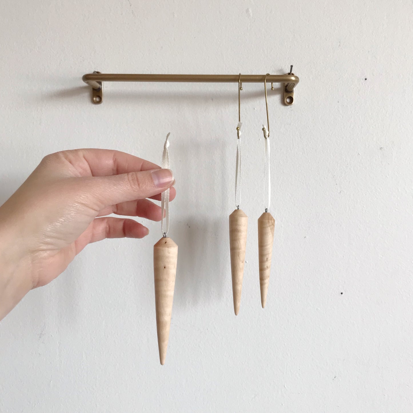20% OFF: Wooden Heirloom Ornament, Icicle