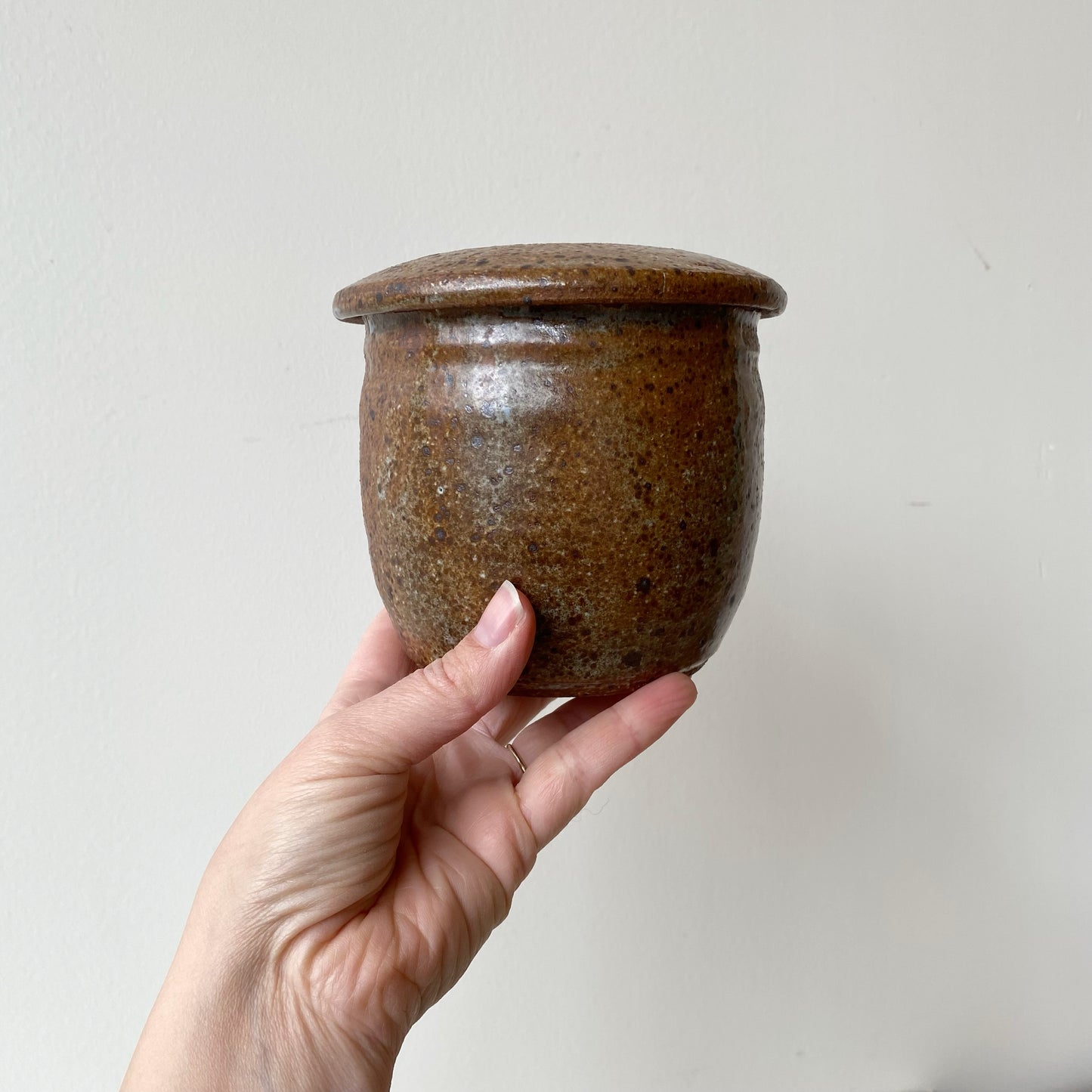 Vintage Studio Pottery Vessel with Lid
