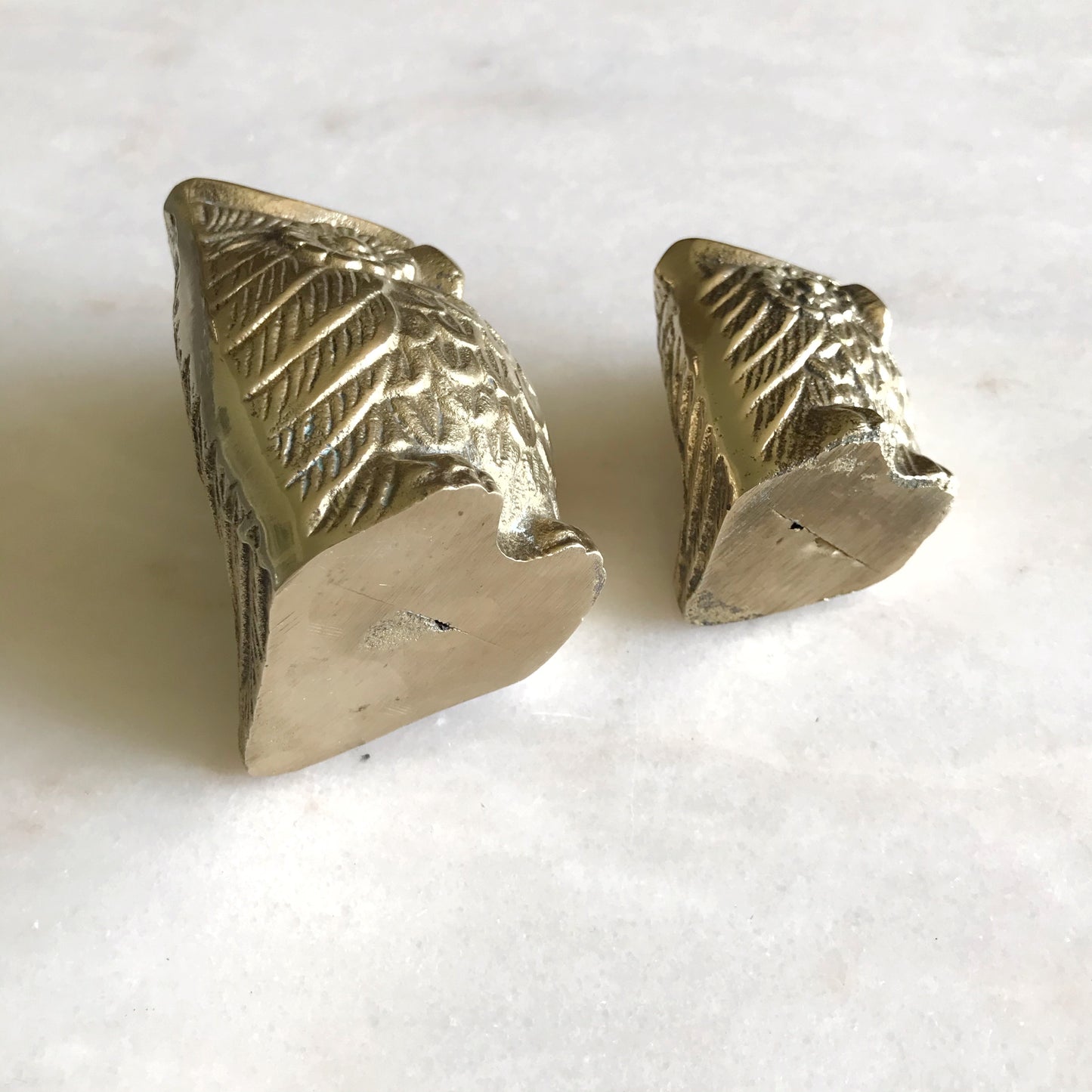 Vintage Brass Owl and Baby