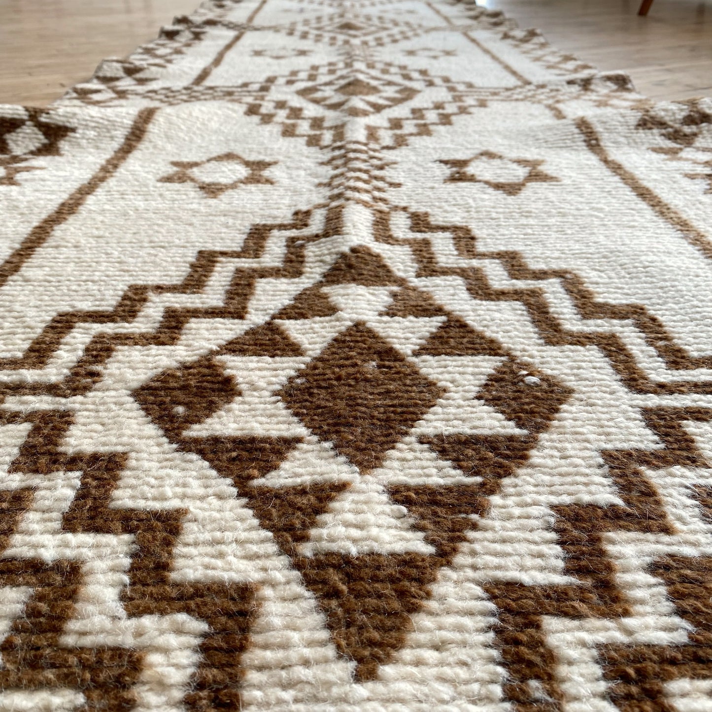 Vintage Neutral Herki Runner Rug (2.6 x 13.4)