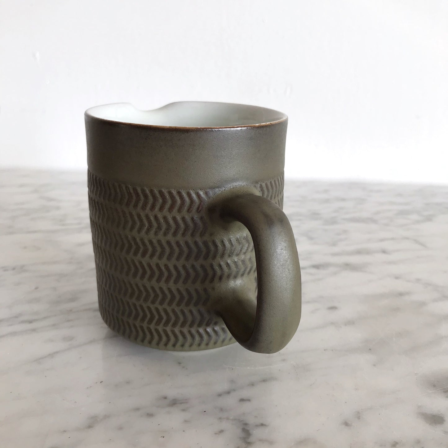 Small Green Stoneware Pitcher / Creamer, Denby