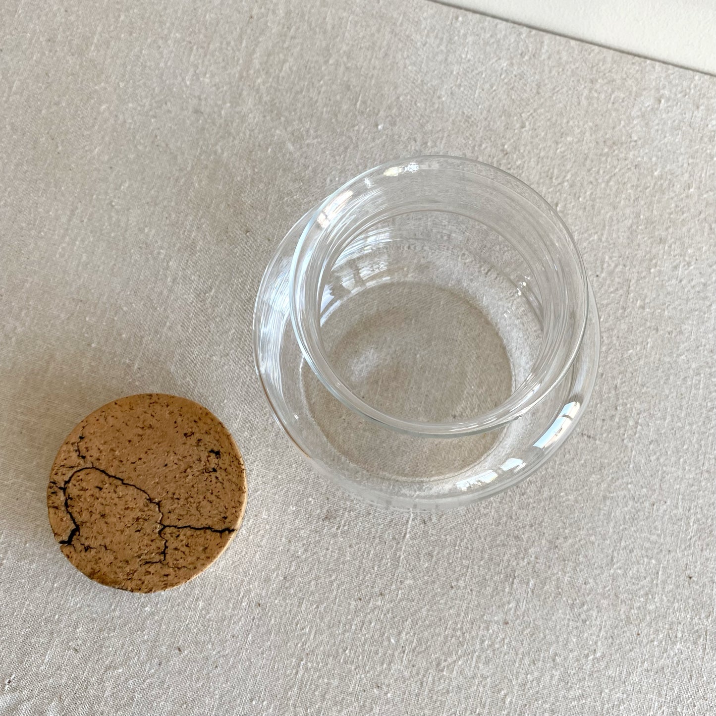 Vintage Glass Flour Canister
