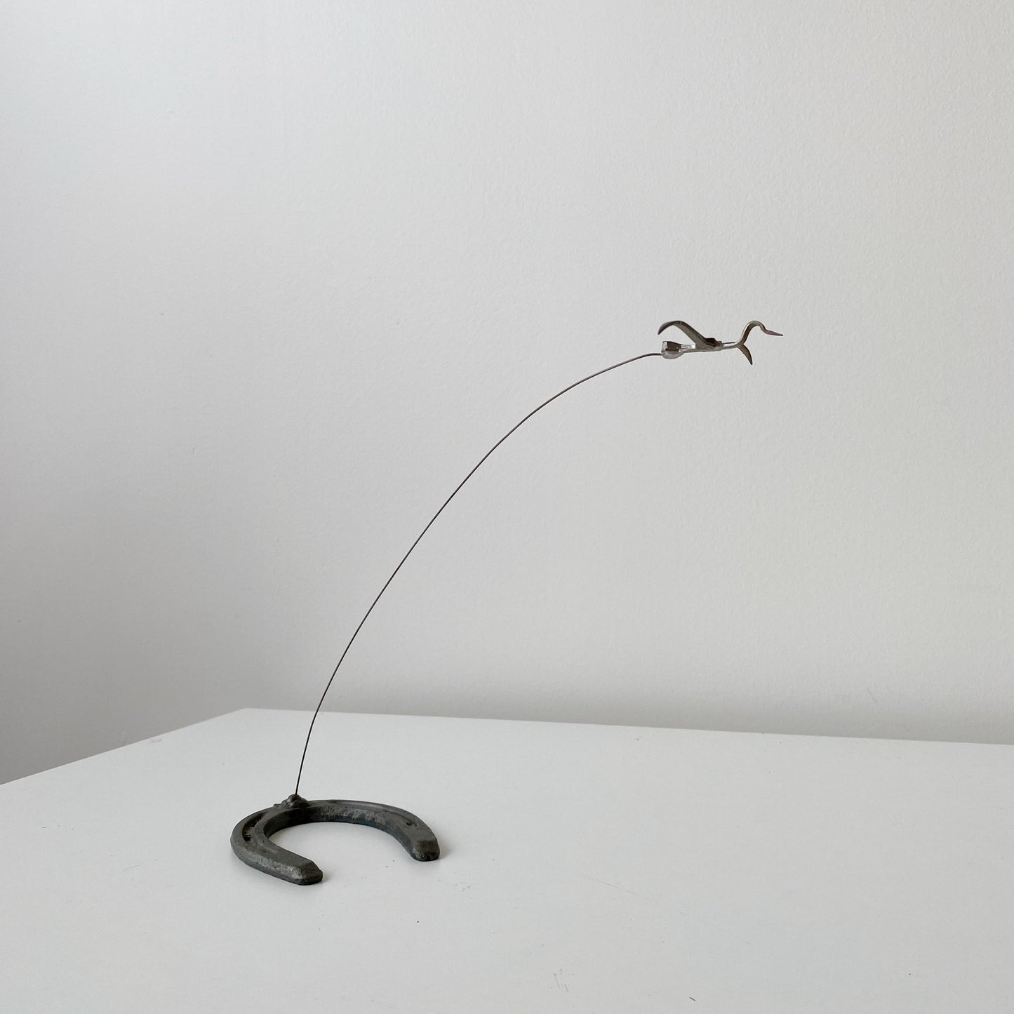 Vintage Bird on Wire Sculpture