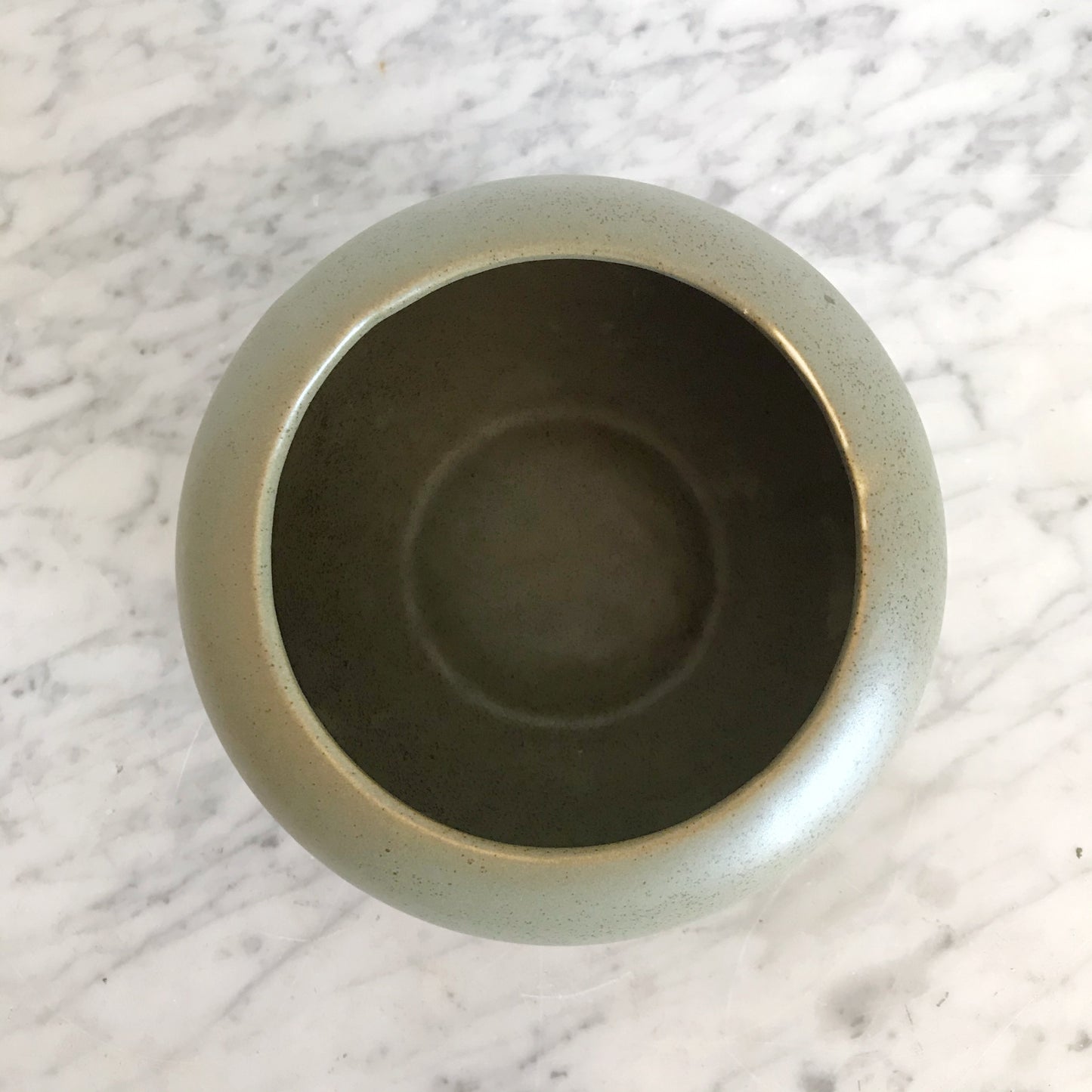 Vintage Sphere Ceramic Planter, Sage Green