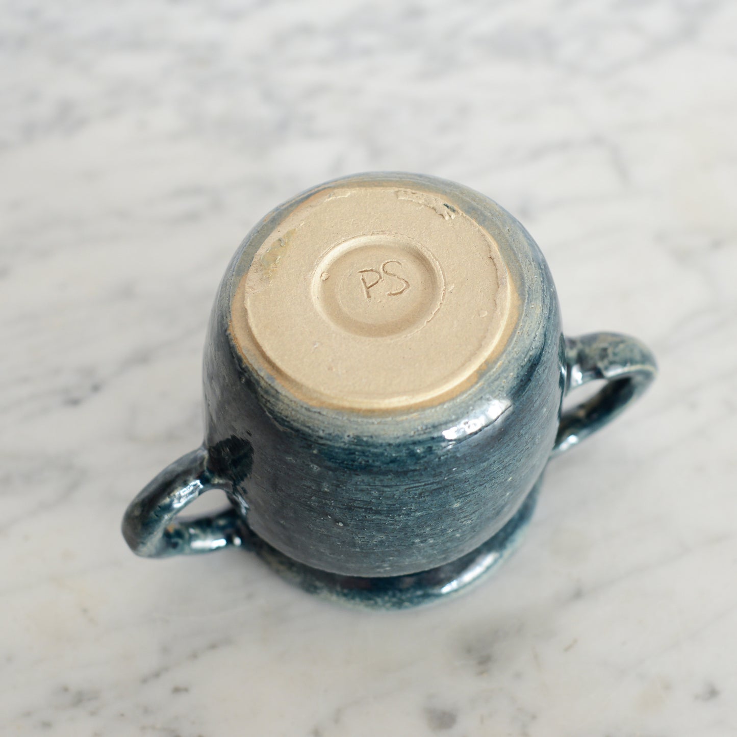 Hand-built Pottery Vessel with Double Handles