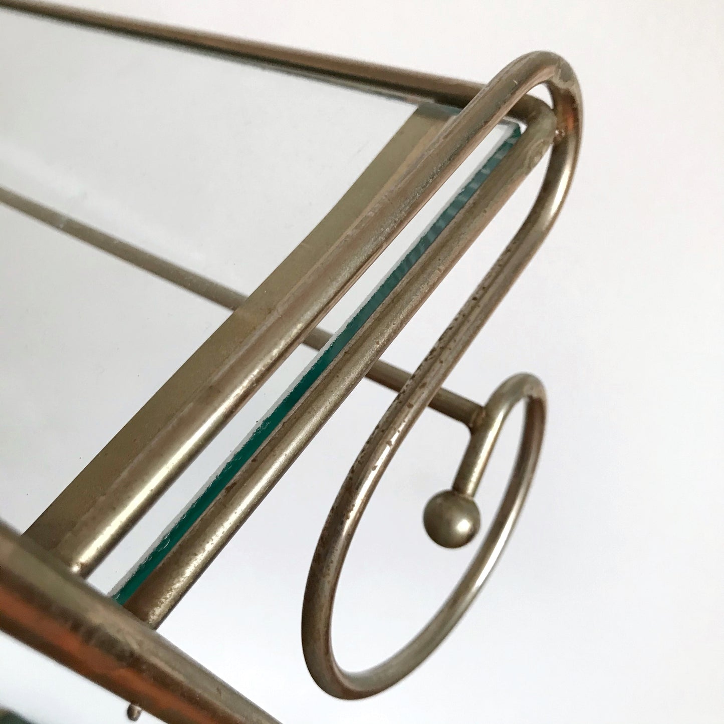 Vintage Gold and Glass Shelf