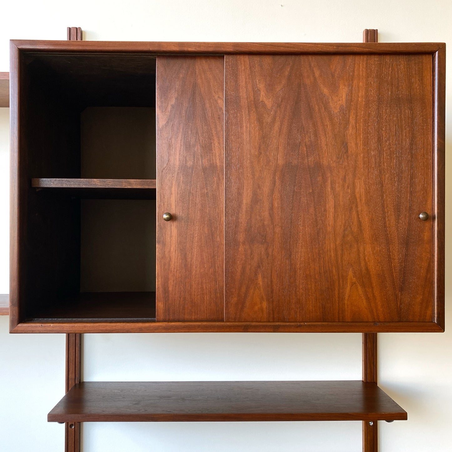 Vintage Mid Century Double Bay Wall Unit
