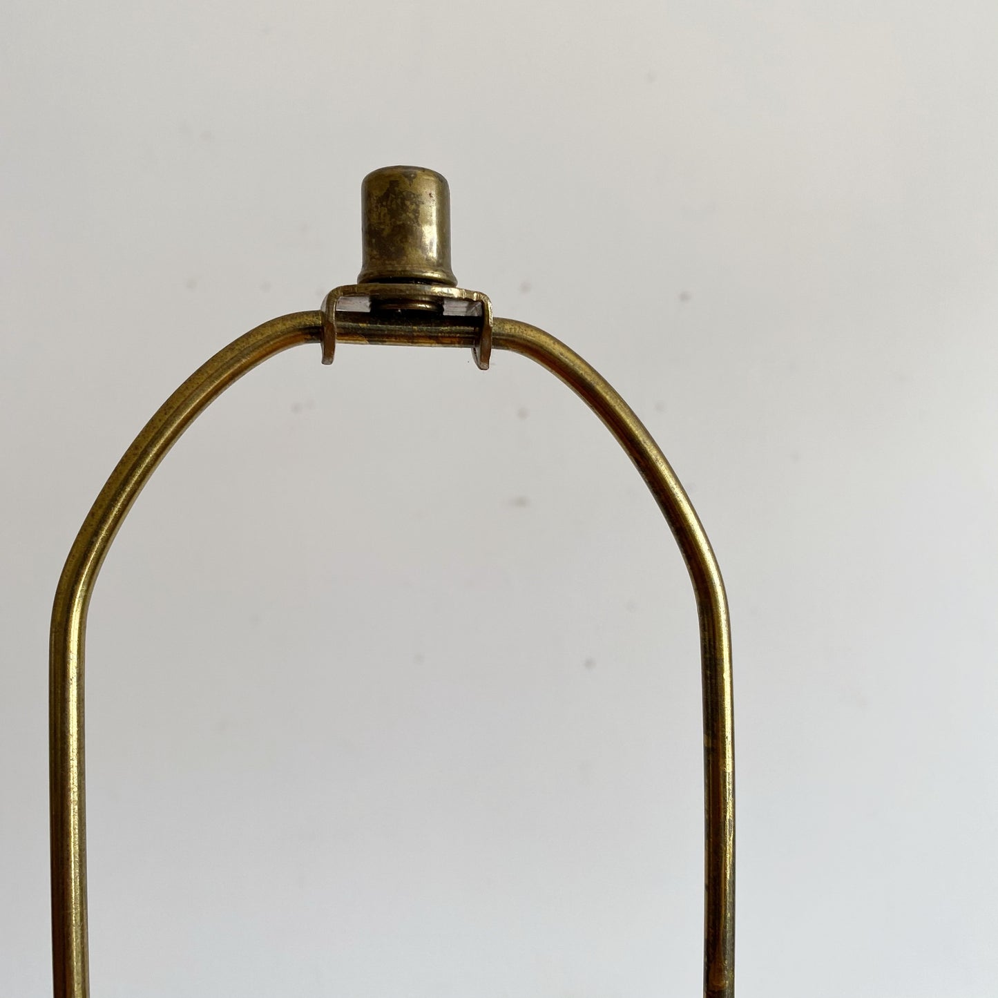 Vintage 80’s Deco Heavy Brass Floor Lamp with Glass Table