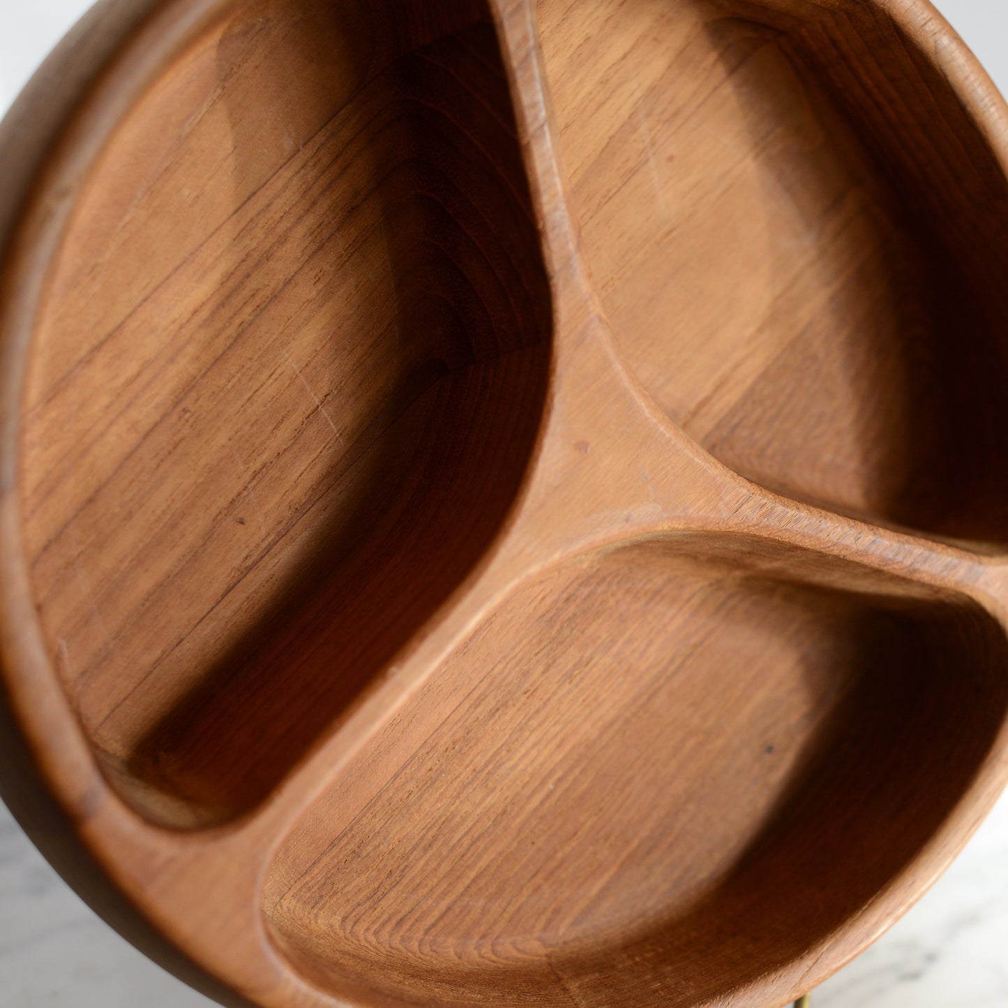 Vintage Divided Wood Serving Bowl by Dansk