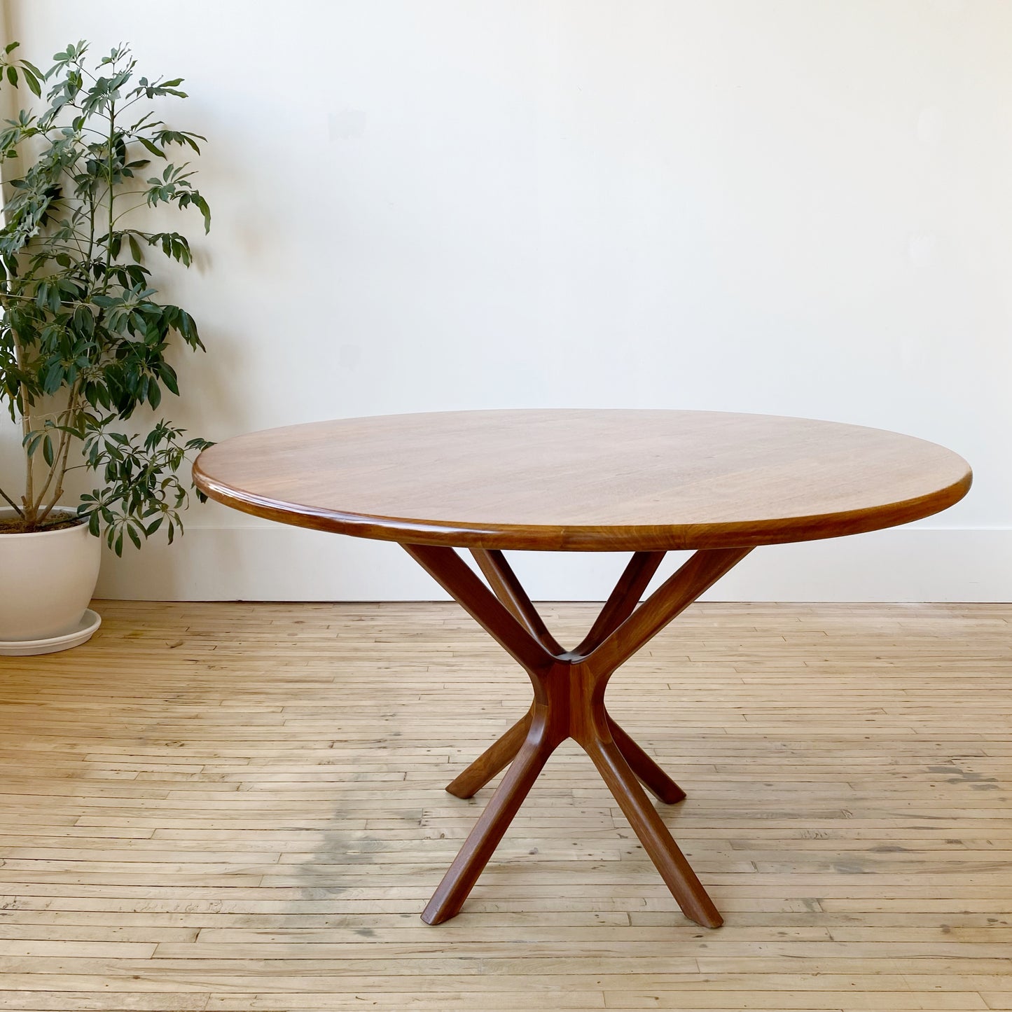 48” Vintage Walnut Dining Table