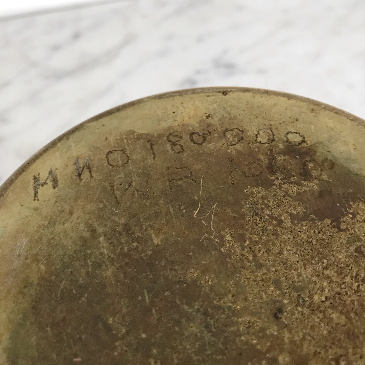 Vintage Brassy Canister with Lid