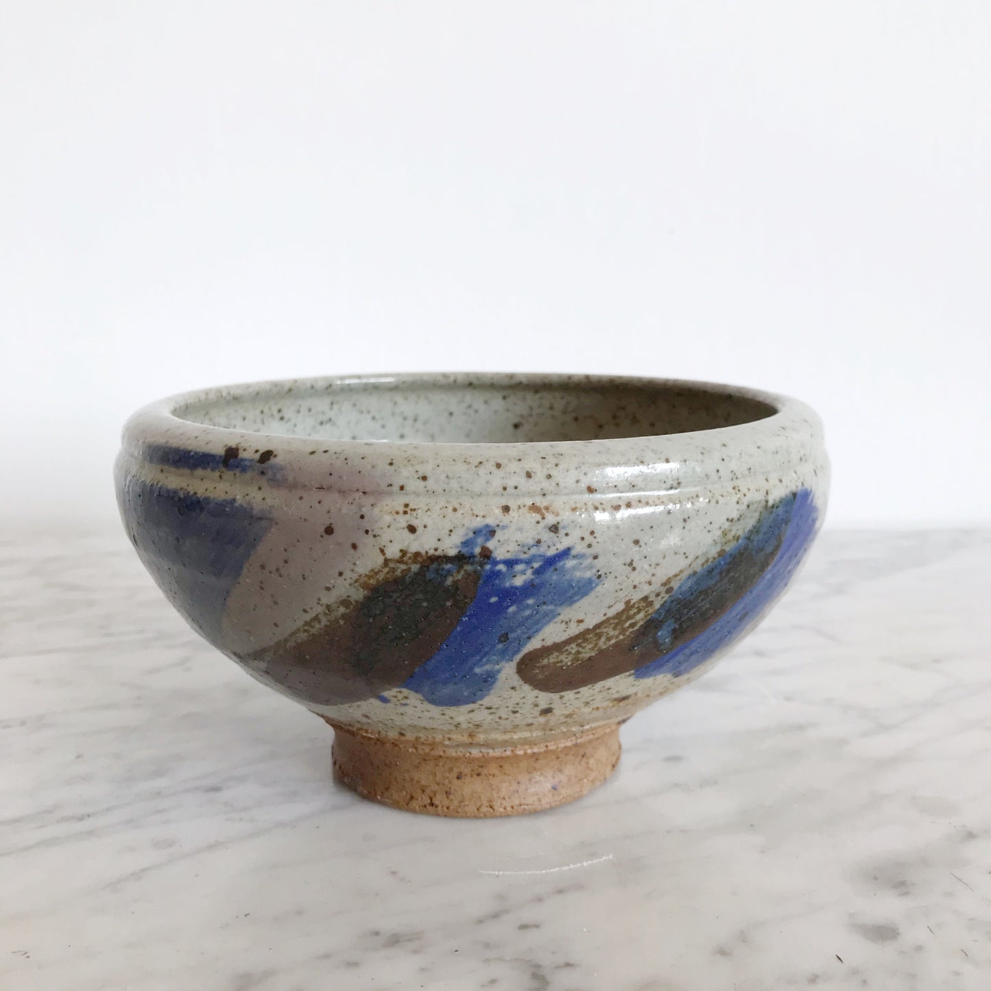 Vintage Painterly Pottery Bowl, Robert Jewett