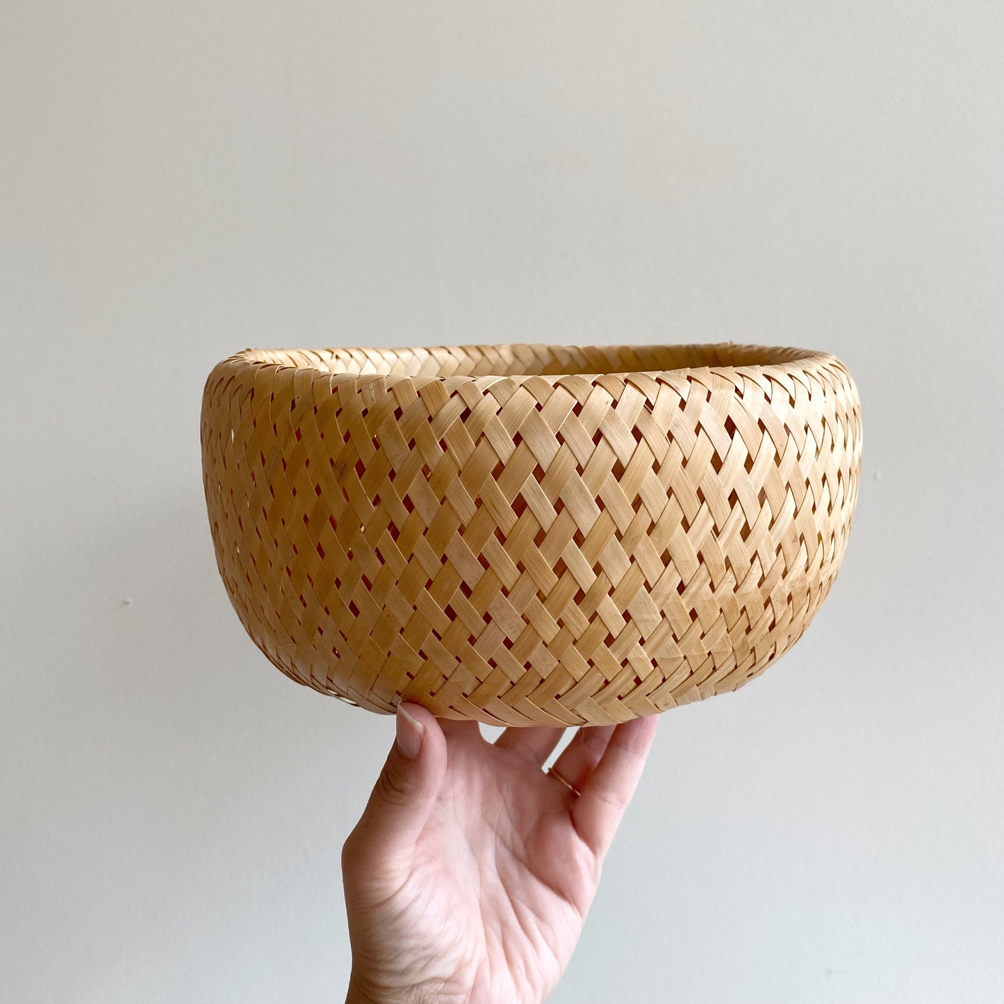 Vintage Woven "Puff" Basket / Bowl