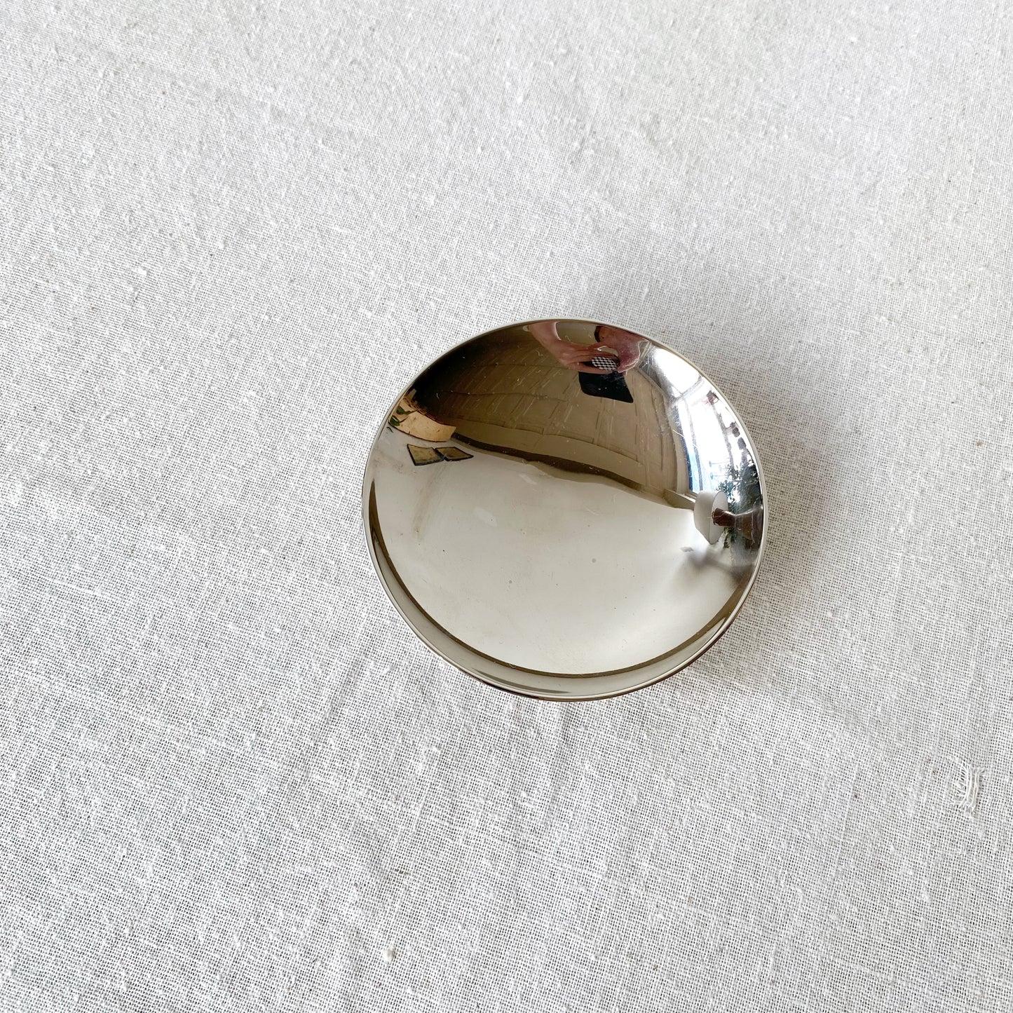 Petite Minimalist Polished Silver Dish